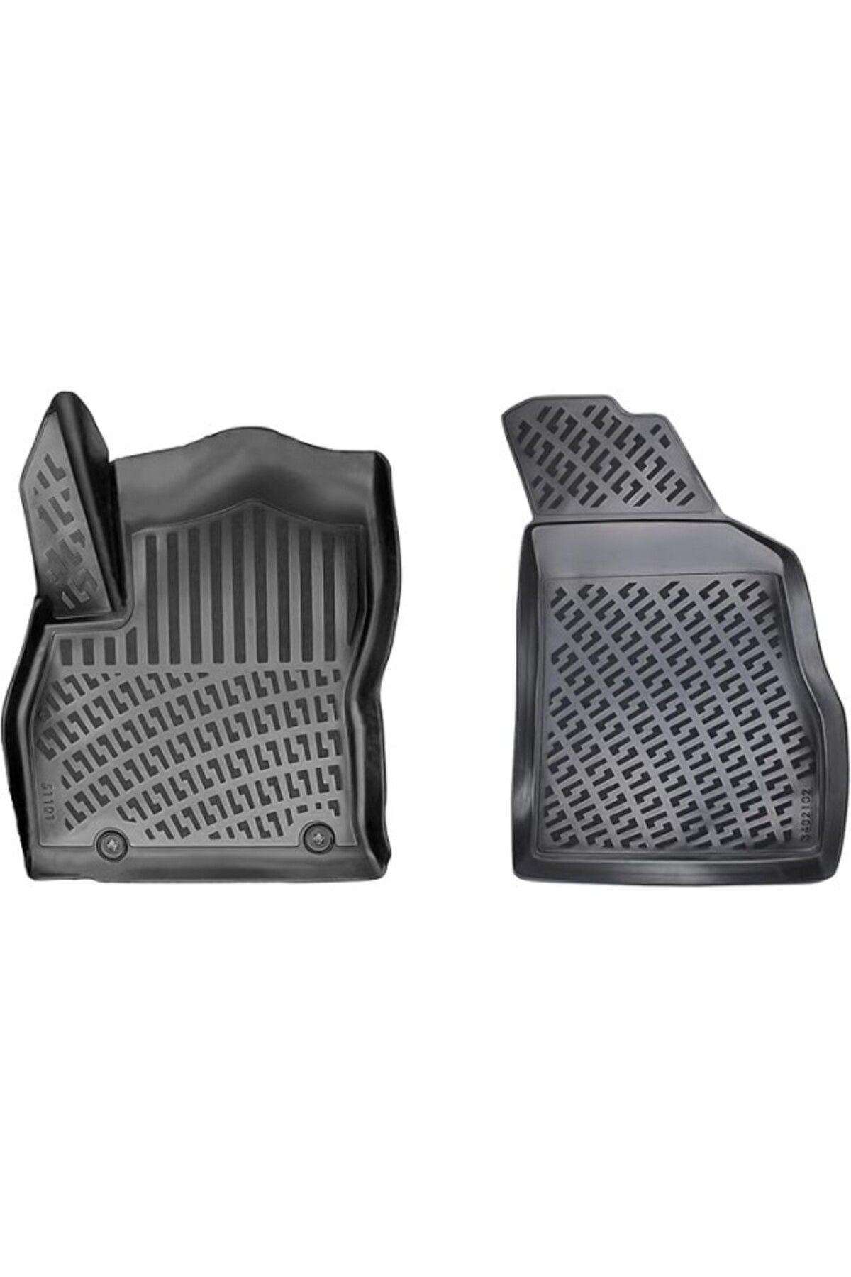 ShopZum Fiat Fiorino Benzinli Panelvan (2 Parça) 2007 Sonrası Uyumlu 3D Havuzlu Paspas