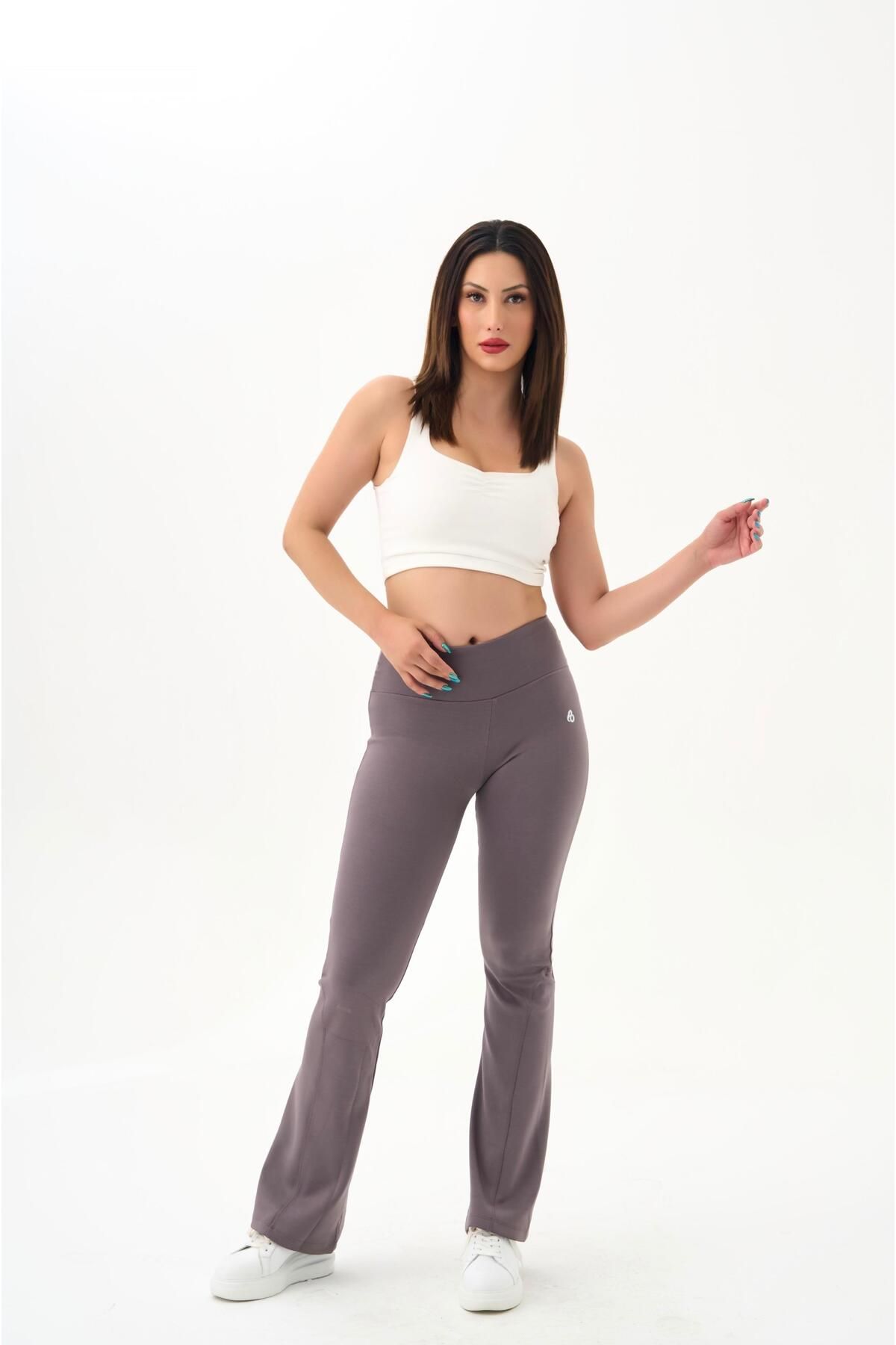 PWLux Premium MikroModal İspanyol Paça Pantolon-Tayt