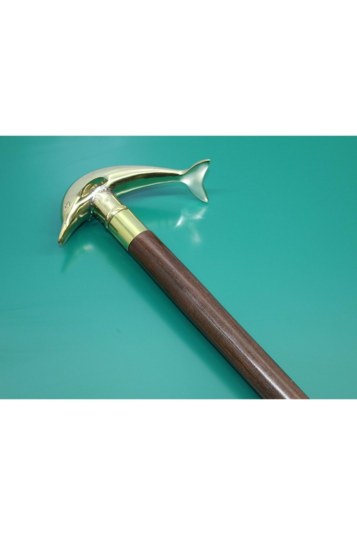 Store Pirinç Yunus Balıklı Baston 100 Cm