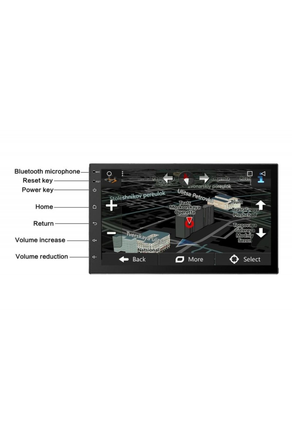 TECHSTAR-Car Navigation Multimedia 7168 Techstar® 2DIN Android 8.1 GPS Radio Wi-Fi Display 7" Quad Core MP5 P 15