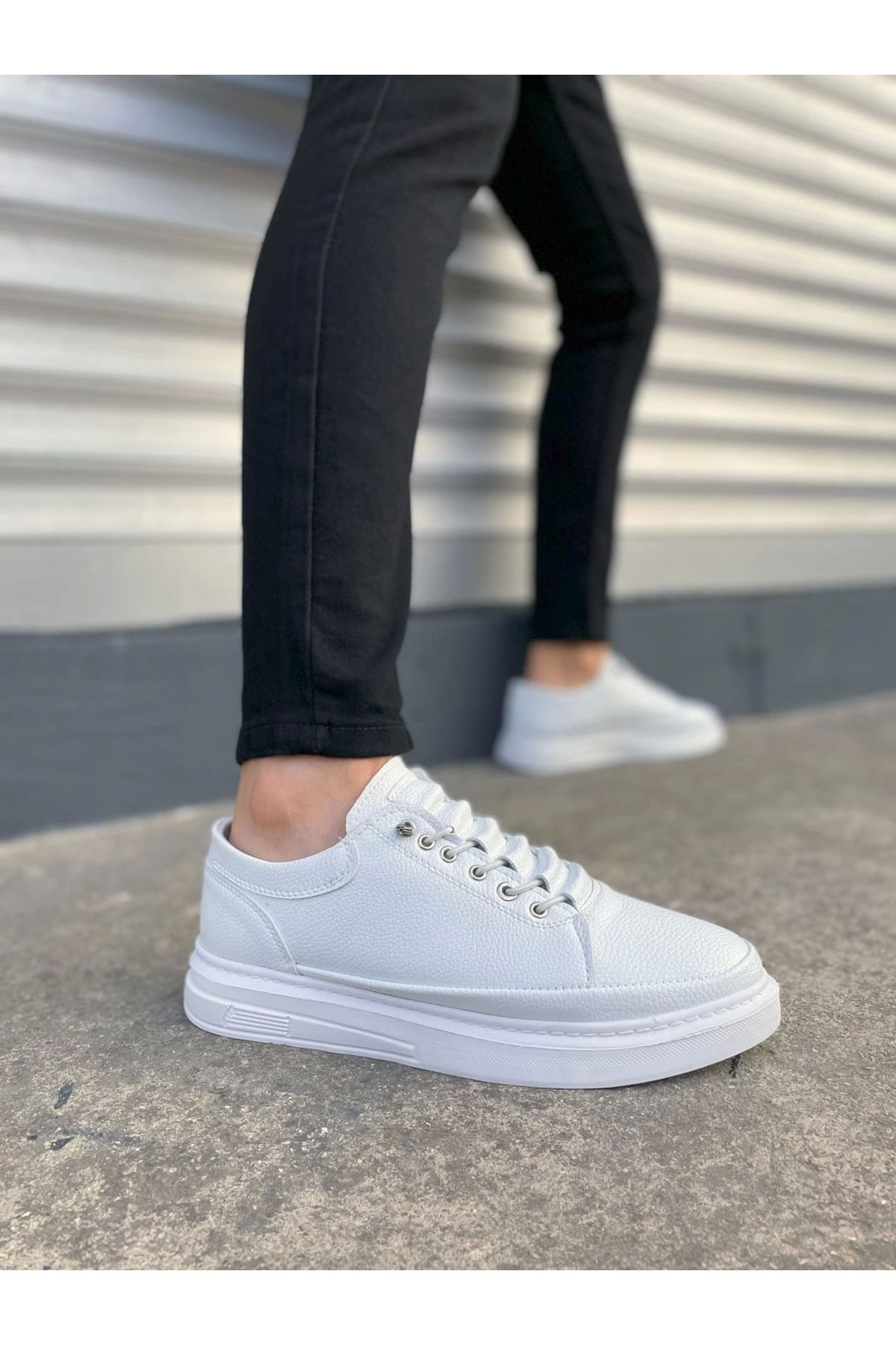 TB Terzi Bey Tb0535 Prime Bağcıklı Cilt Erkek Günlük Sneaker Ayakkabı Cbt - Beyaz