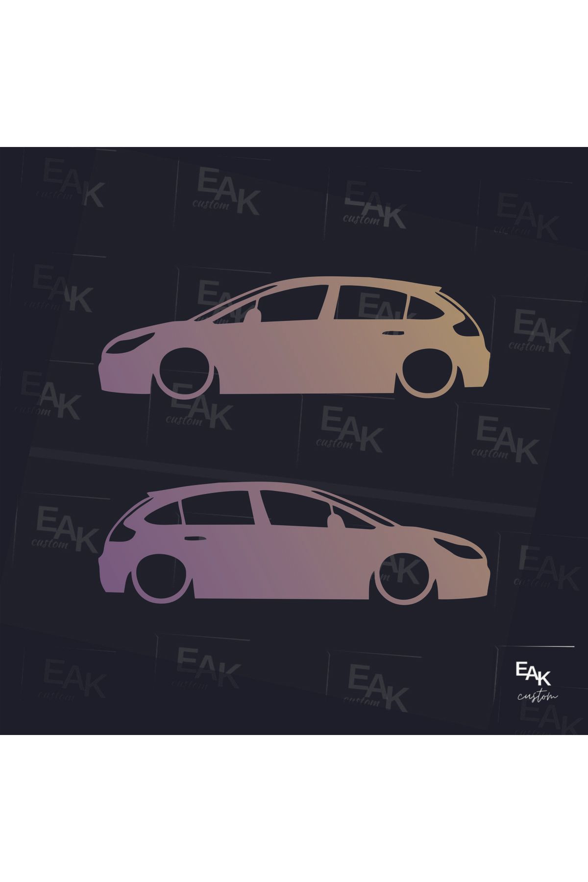 eakcustom CİTROEN C4 oto sticker (18cm x 5cm) (2ADET)