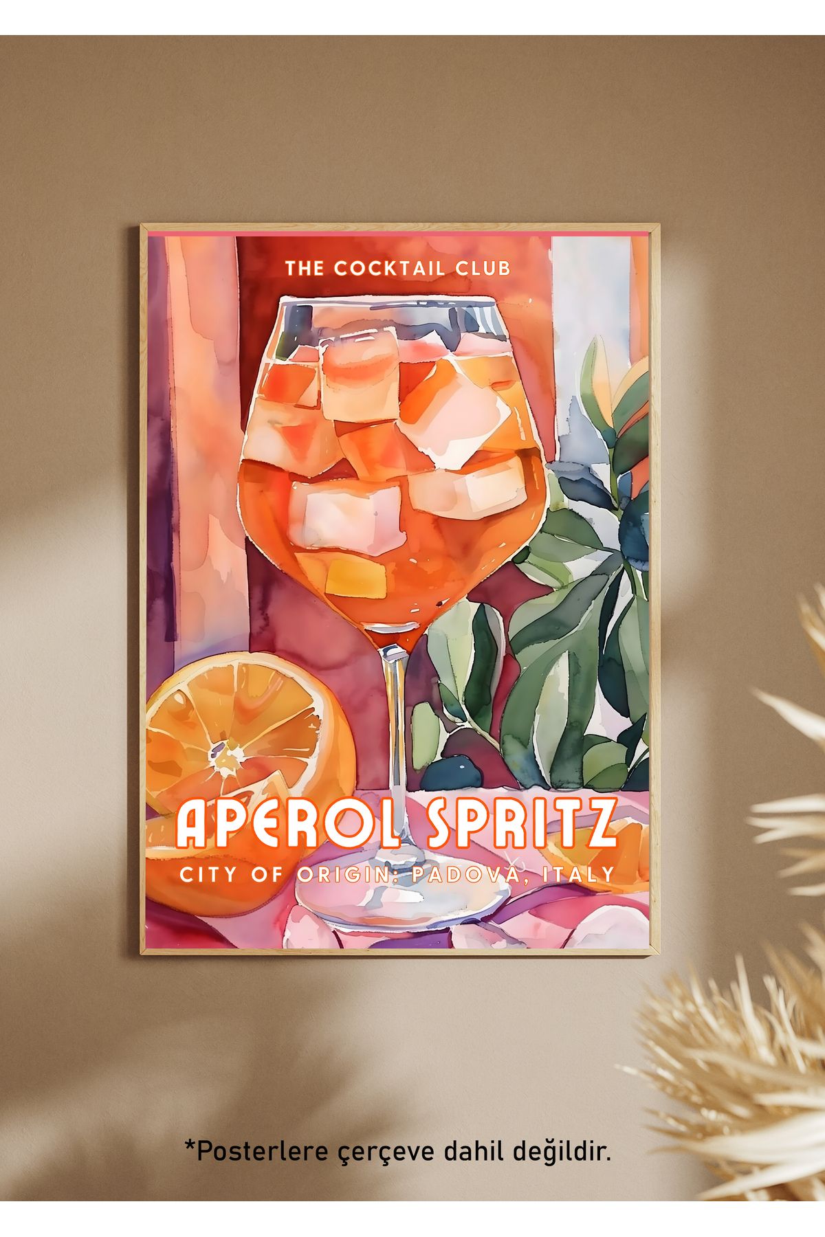 One Little Happiness APEROL SPRITZ Poster Estetik Duvar Posteri , Çerçevesiz Poster