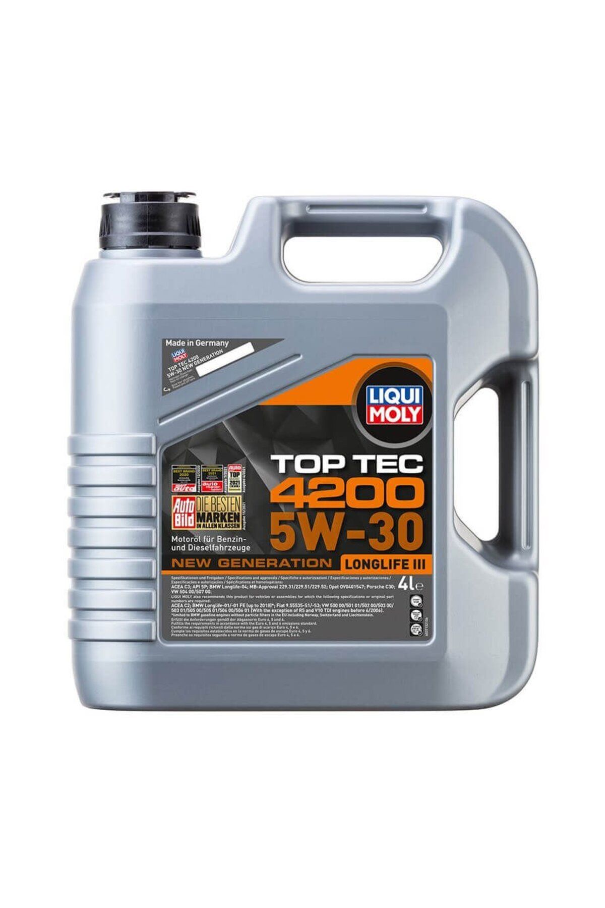 Liqui Moly 5W30 Motor Yağı Tam Sentetik Top Tec 4200 4 Lt (3715)