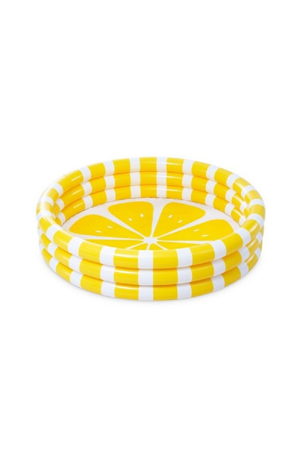 Intex-Zesty Lemon Design Round Inflatable Kiddie Pool Yellow and White 3