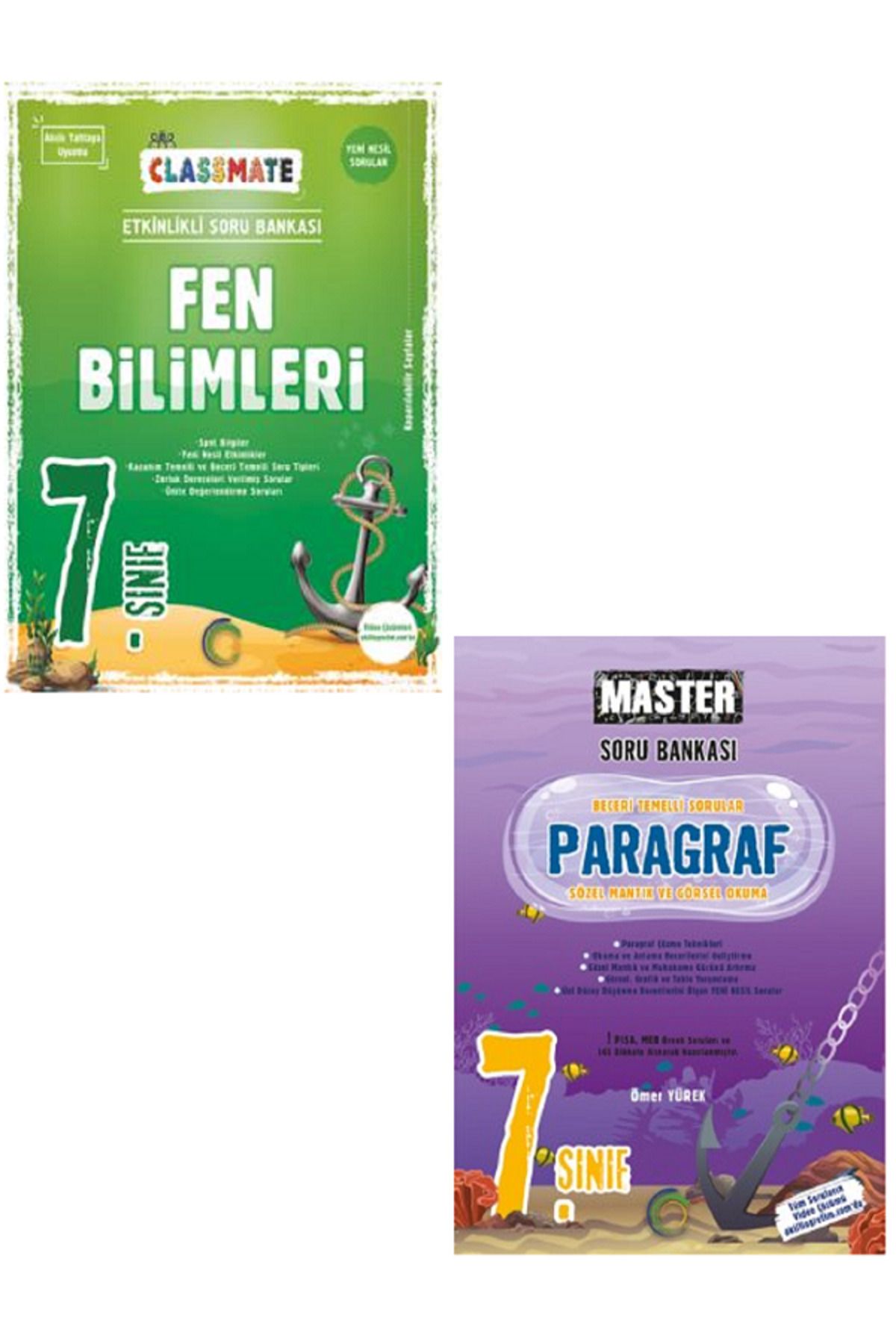 Evrensel İletişim Yayınları 7.Sınıf Okyanus Classmate Fen Bilimleri + Paragraf Soru Bankası / Yeni Nesil / 2 KİTAP