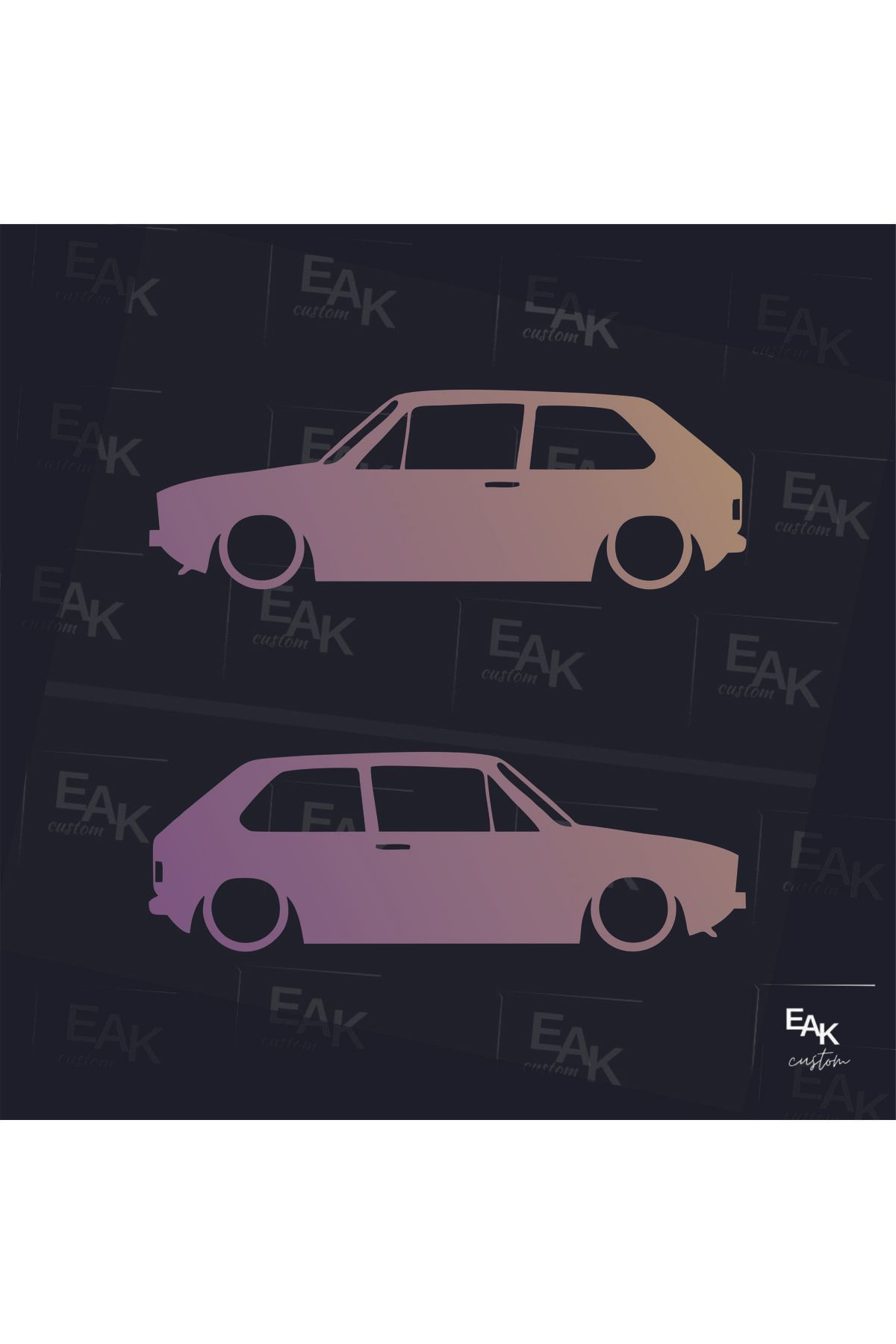 eakcustom VW GOLF MK1 oto sticker (18cm x 6cm) (2ADET)