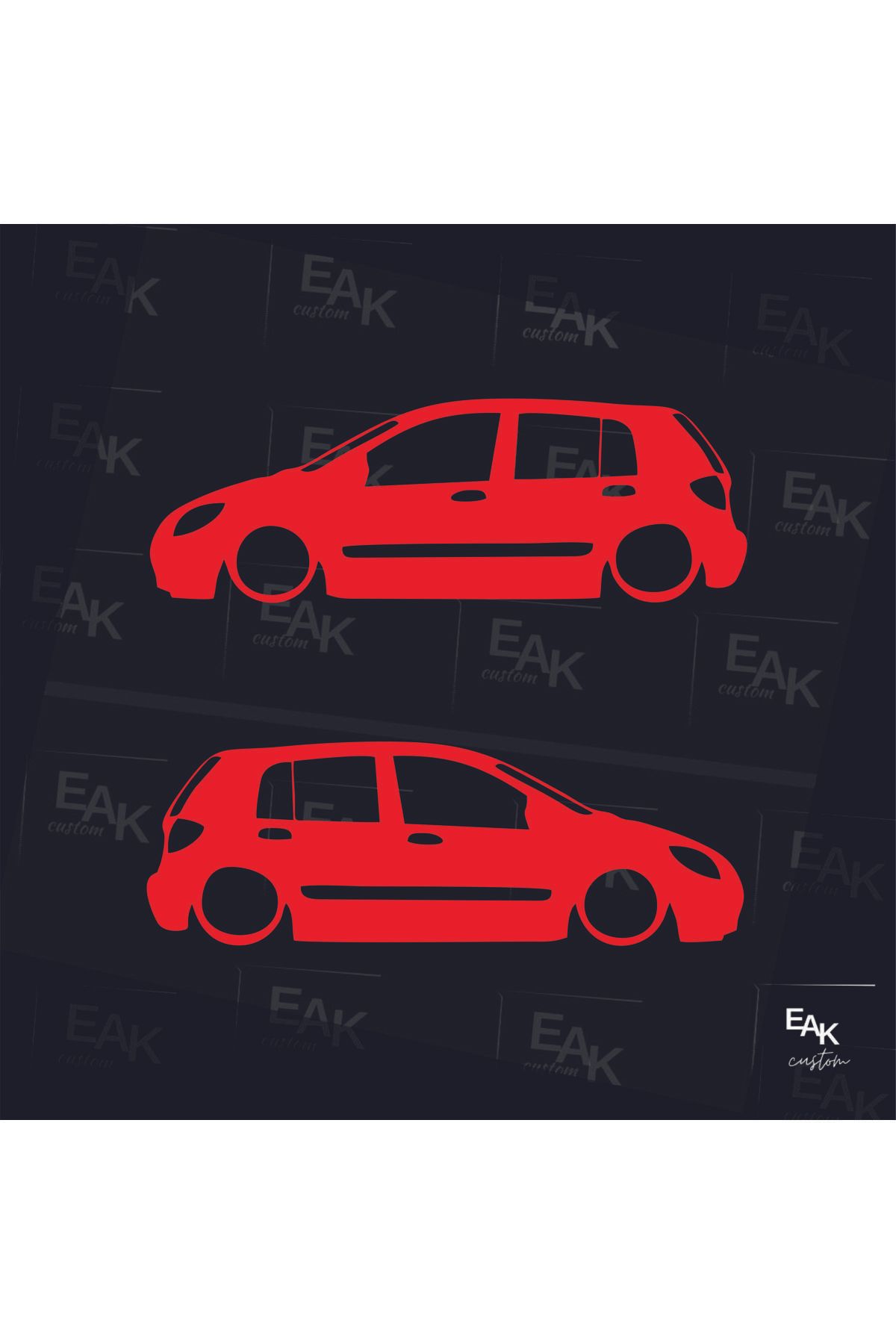 eakcustom HYUNDAİ GETZ oto sticker (18cm x 6cm) (2ADET)