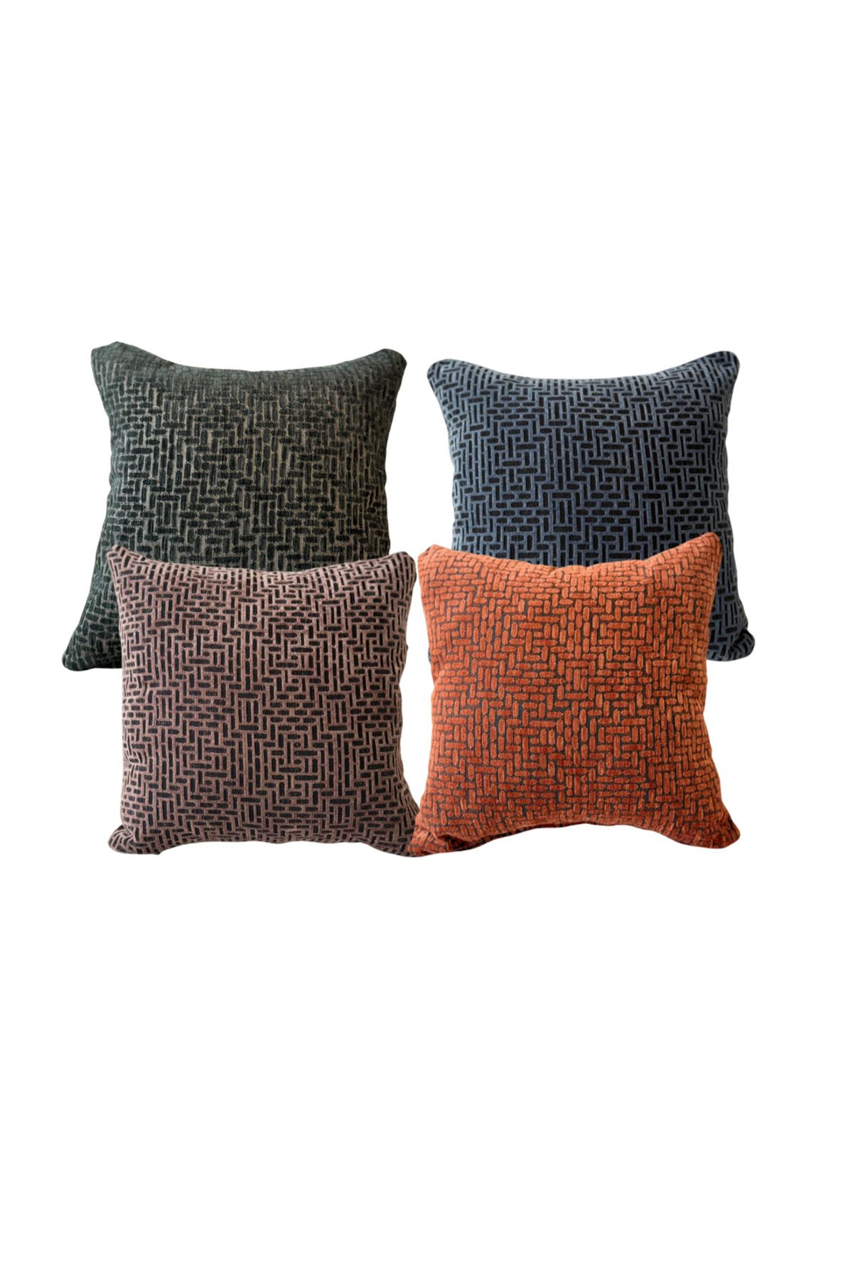 VH HOME Geometrik Doku 4'lü Kırlent Kılıfı