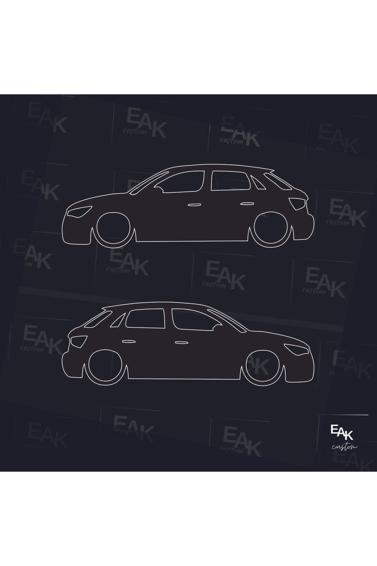 eakcustom AUDİ A1 oto sticker ( 18cm x 6cm) (2ADET)