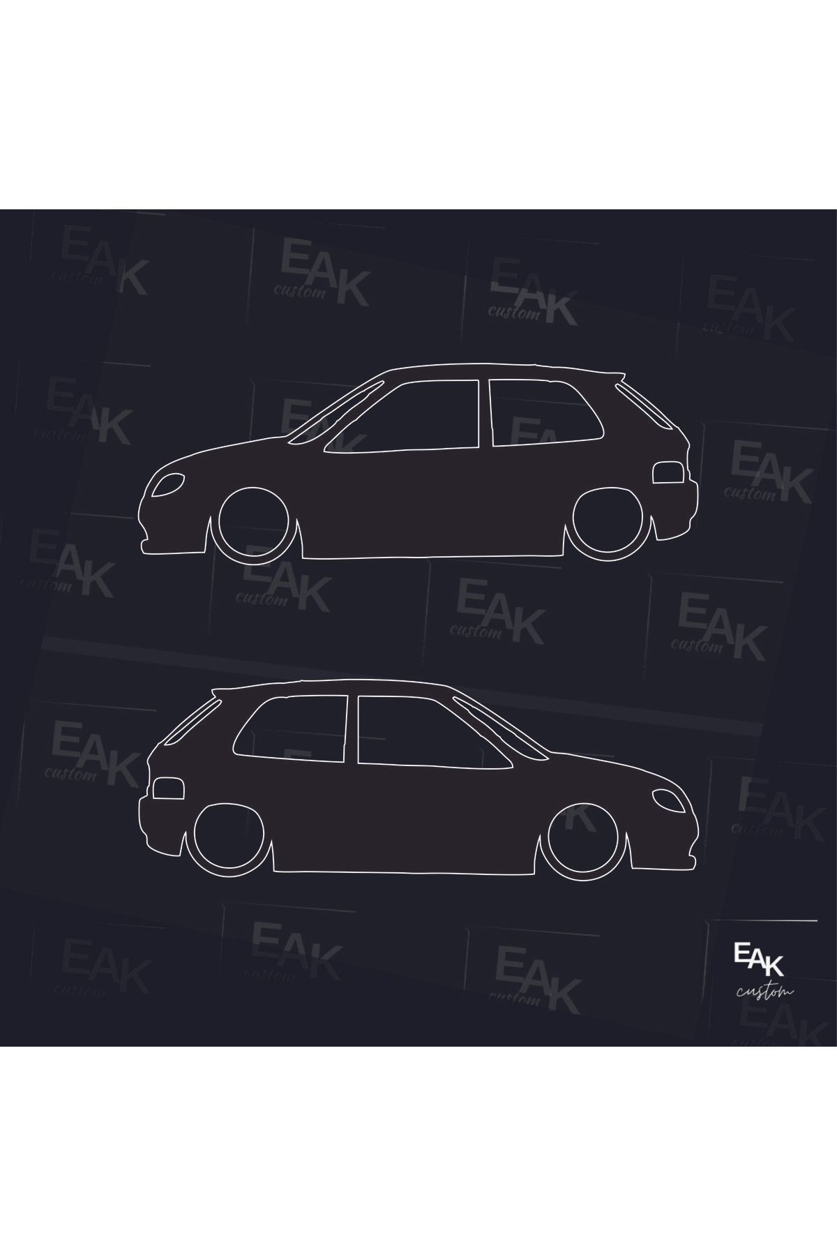eakcustom CİTROEN SAXO oto sticker (18cm x 6cm) (2ADET)