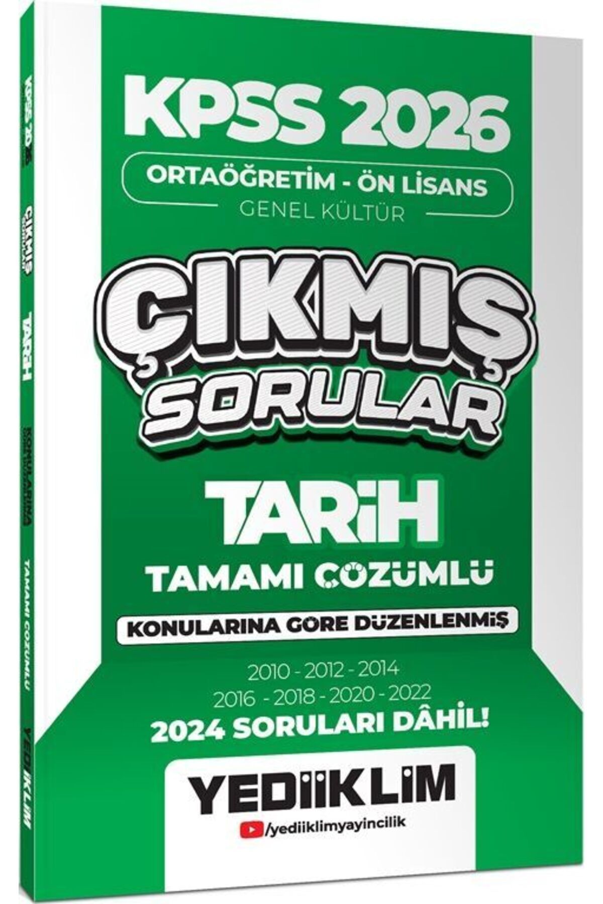 Yediiklim Yayınları Yediiklim Yayınları 2026 KPSS Ortaöğretim Önlisans Tarih Konularına Göre Çıkmış Sorular
