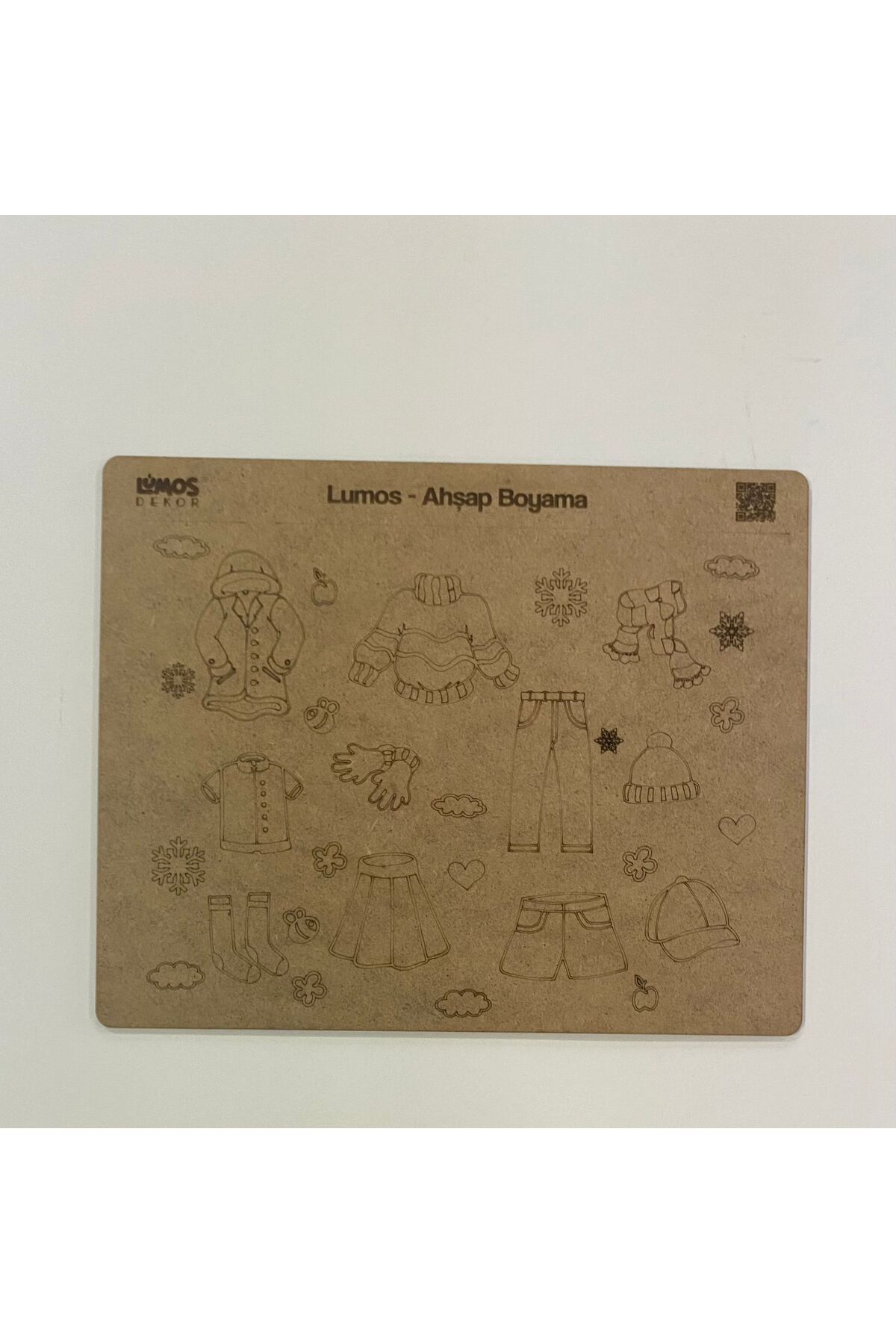 lumos dekor 4'lü Ahşap Boyama Seti - 33x27 cm MDF - Eğitici ve Eğlenceli Çocuk Aktivite Panosu - Set 3