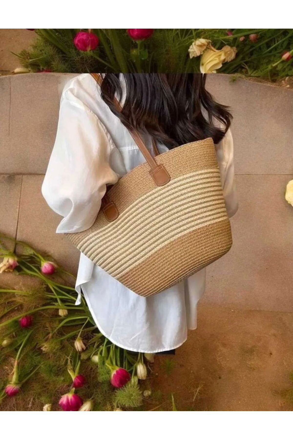 bag KADIN YENİ SEZON HASIR ASTARLI FERMUARLI EL VE OMUZ ÇANTASI
