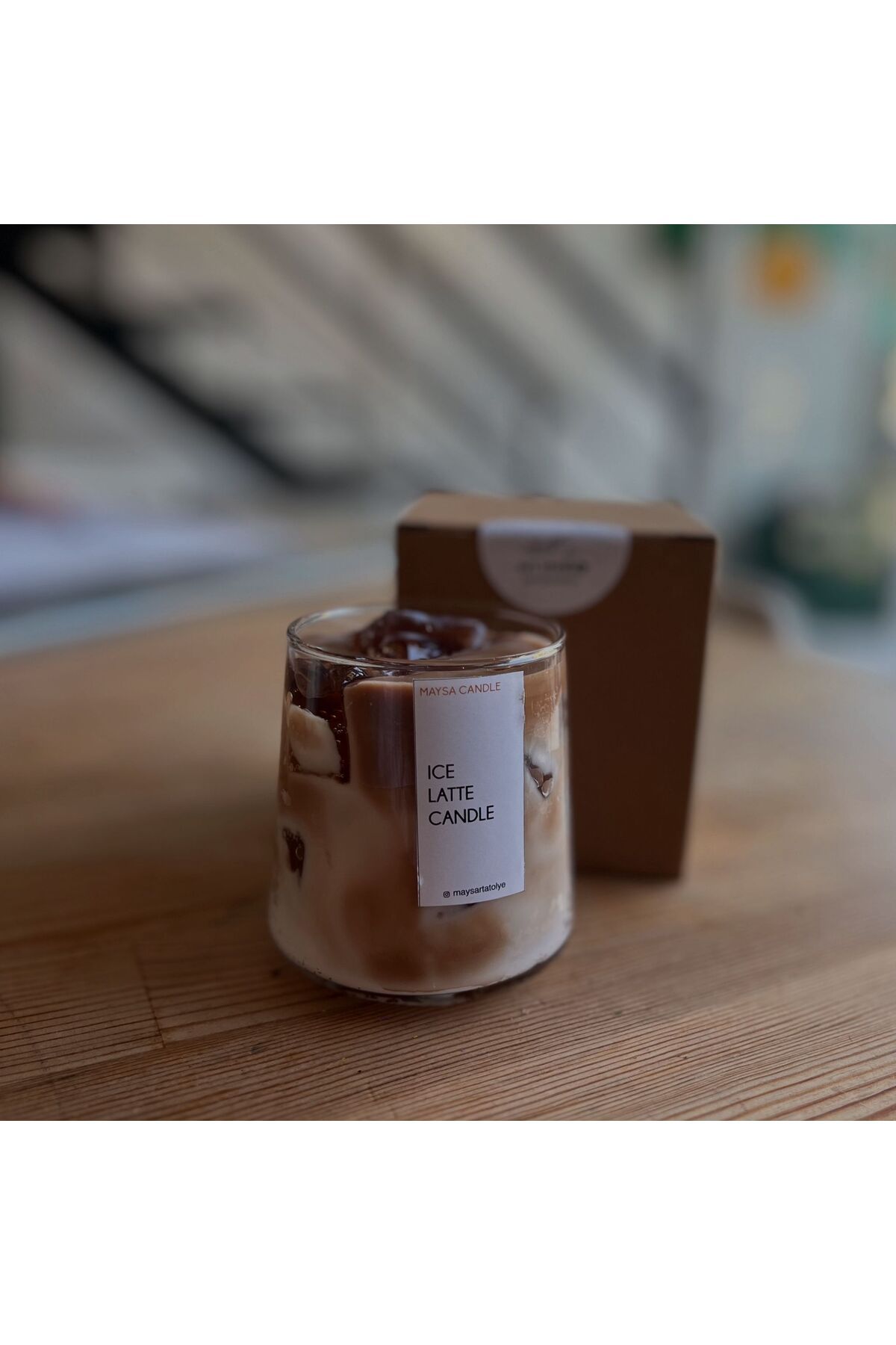 Maysa Sanat Atölyesi Latte Mum & Matcha Mum Soya Wax