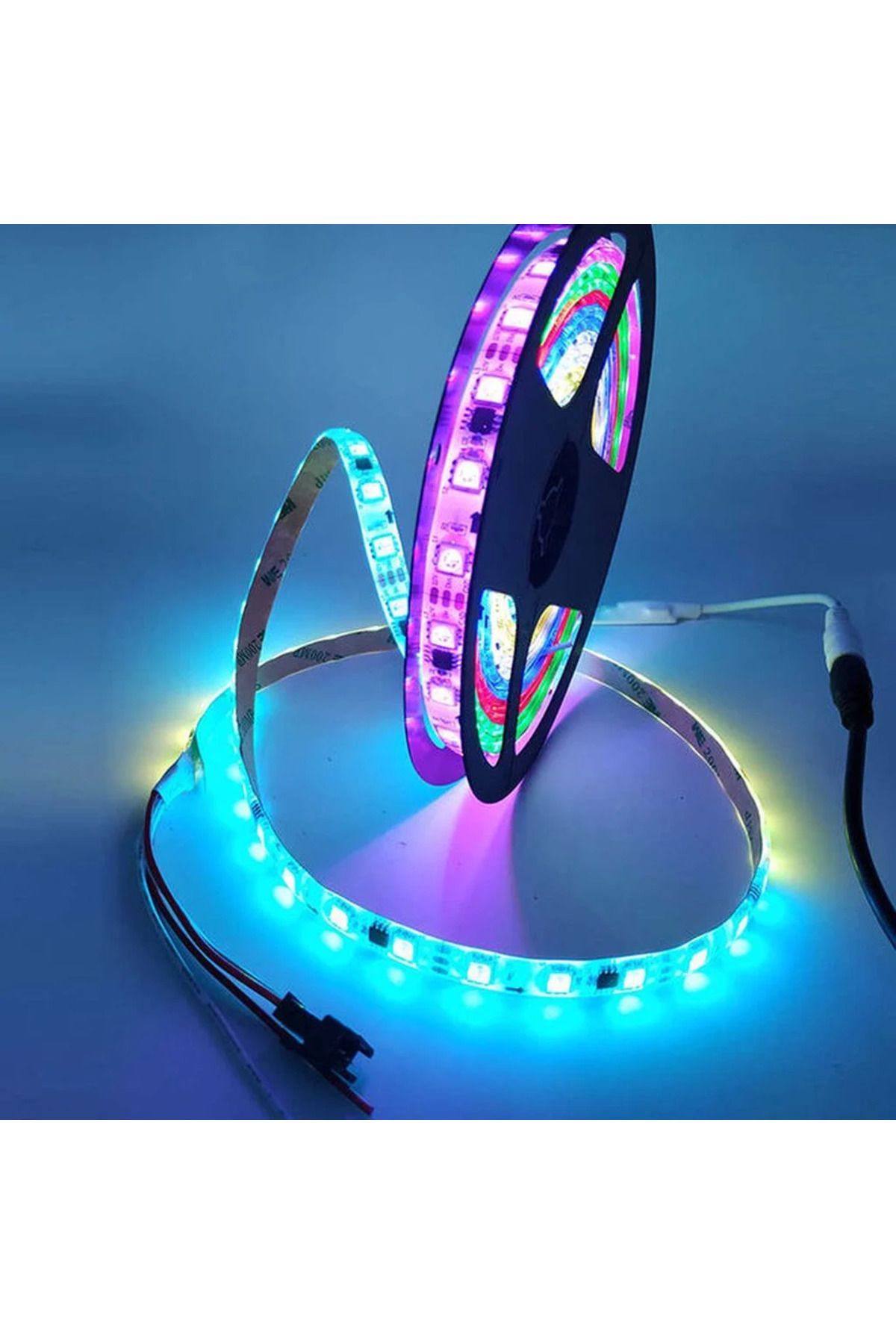 Cata 10 ÇİP İÇ MEKAN ŞERİT LED RGB ( 12V - 8W ) 5 METRE PAKETLİ