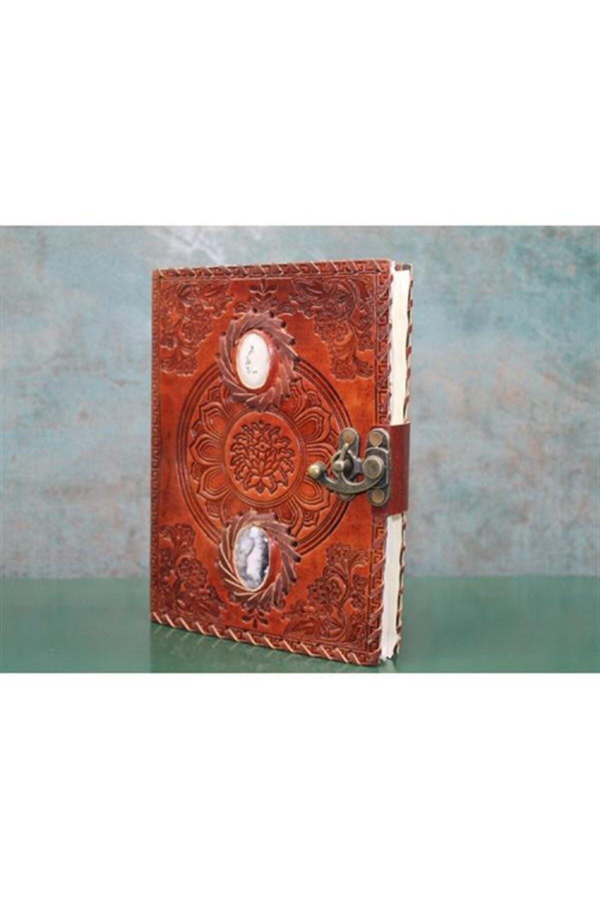 Zayla Taşlı Deri Defter Model 2