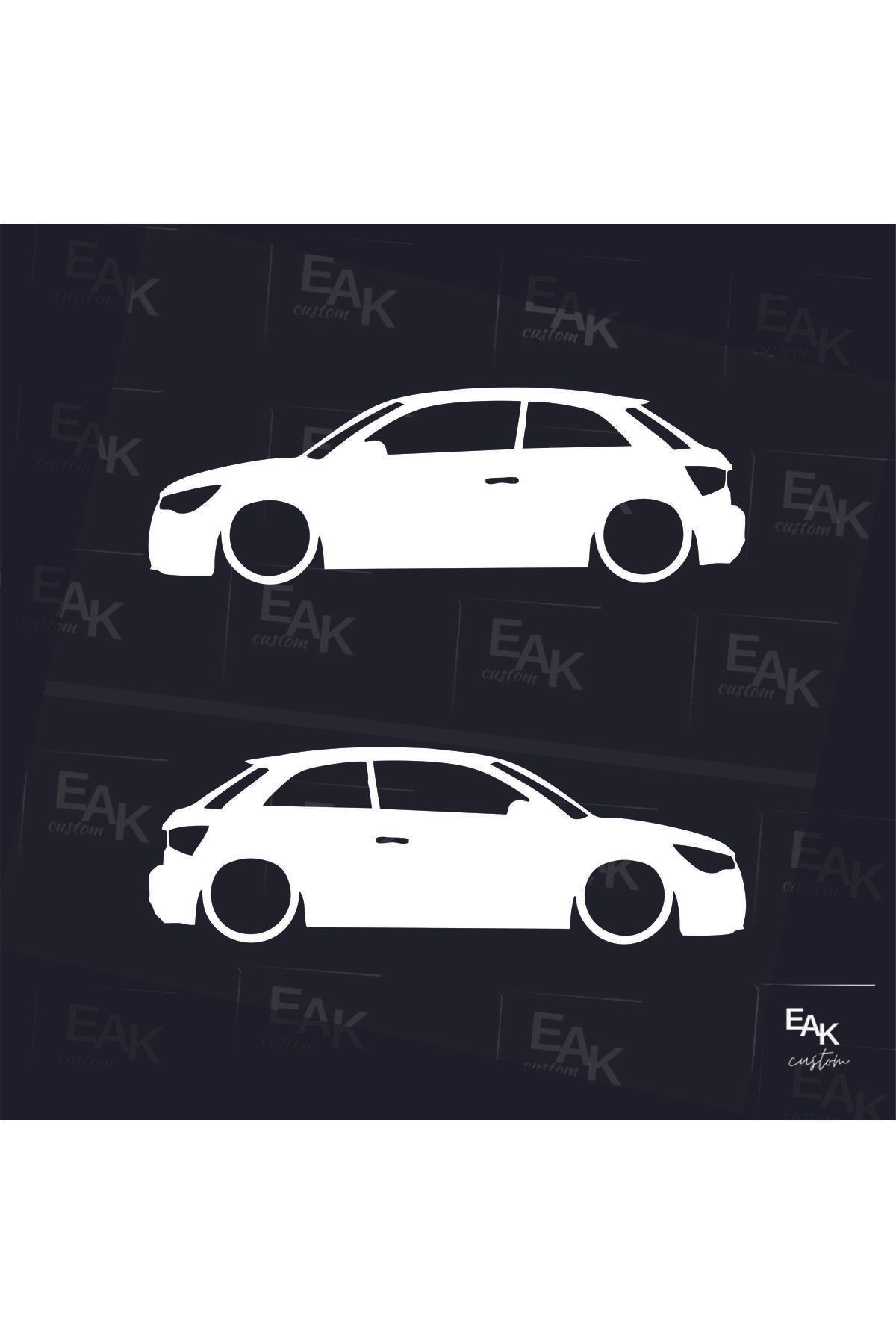 eakcustom AUDİ A1 (COUPE) oto sticker (18cm x 6cm) (2ADET)