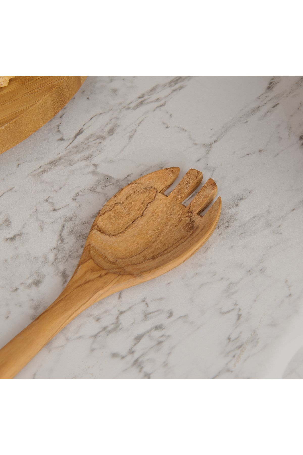 TİVOLİ Tivoli Zeytin Ağacı Servis Kaşığı - Açık Kahverengi - 30 cm