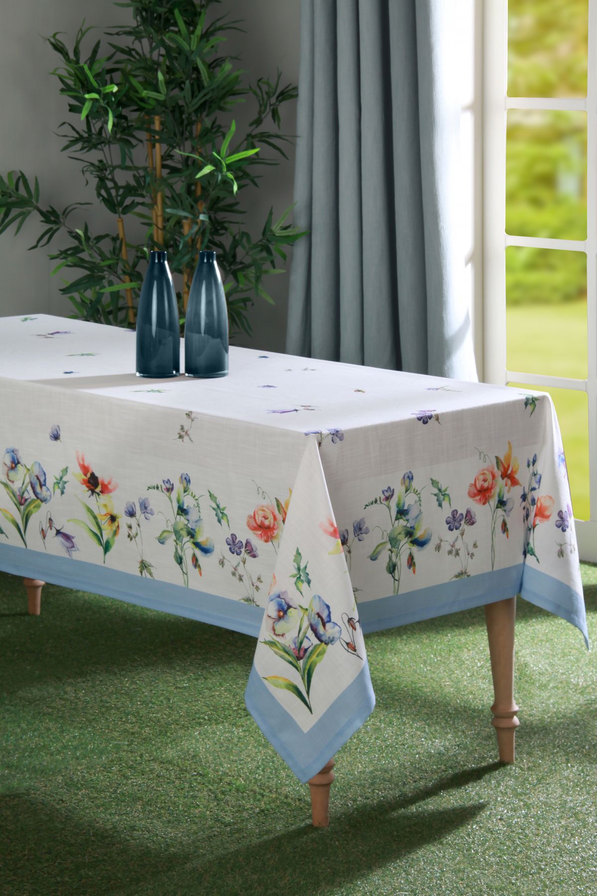NEEA HOME Modern Dijital Baskı Masa Örtüsü 150x260 – Canlı Renkler – Yıkanabilir Polyester - Solmaz -Çekmez