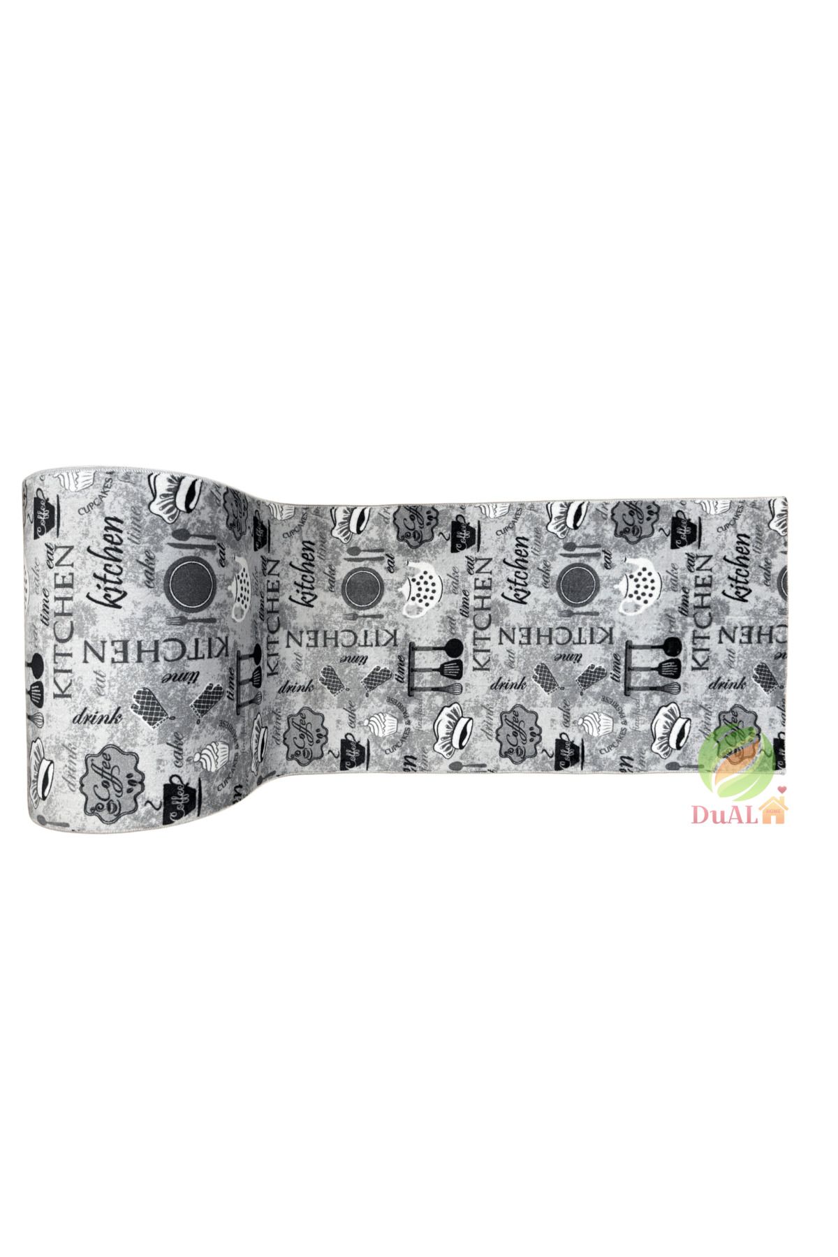 Dualhome-Kitchen Rug Runner, Grey, Meter B - 80 CM, 250 cm 5