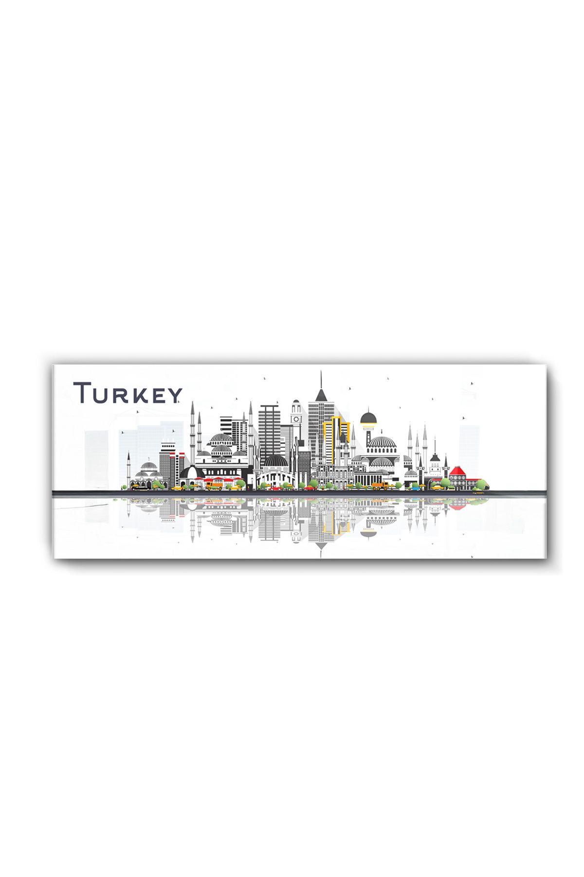 Zerawall Cam Tablo Türkiye Sanatı - Ev & Ofis Dekorasyonu - Bohem Sanat - Minimalist - Soyut