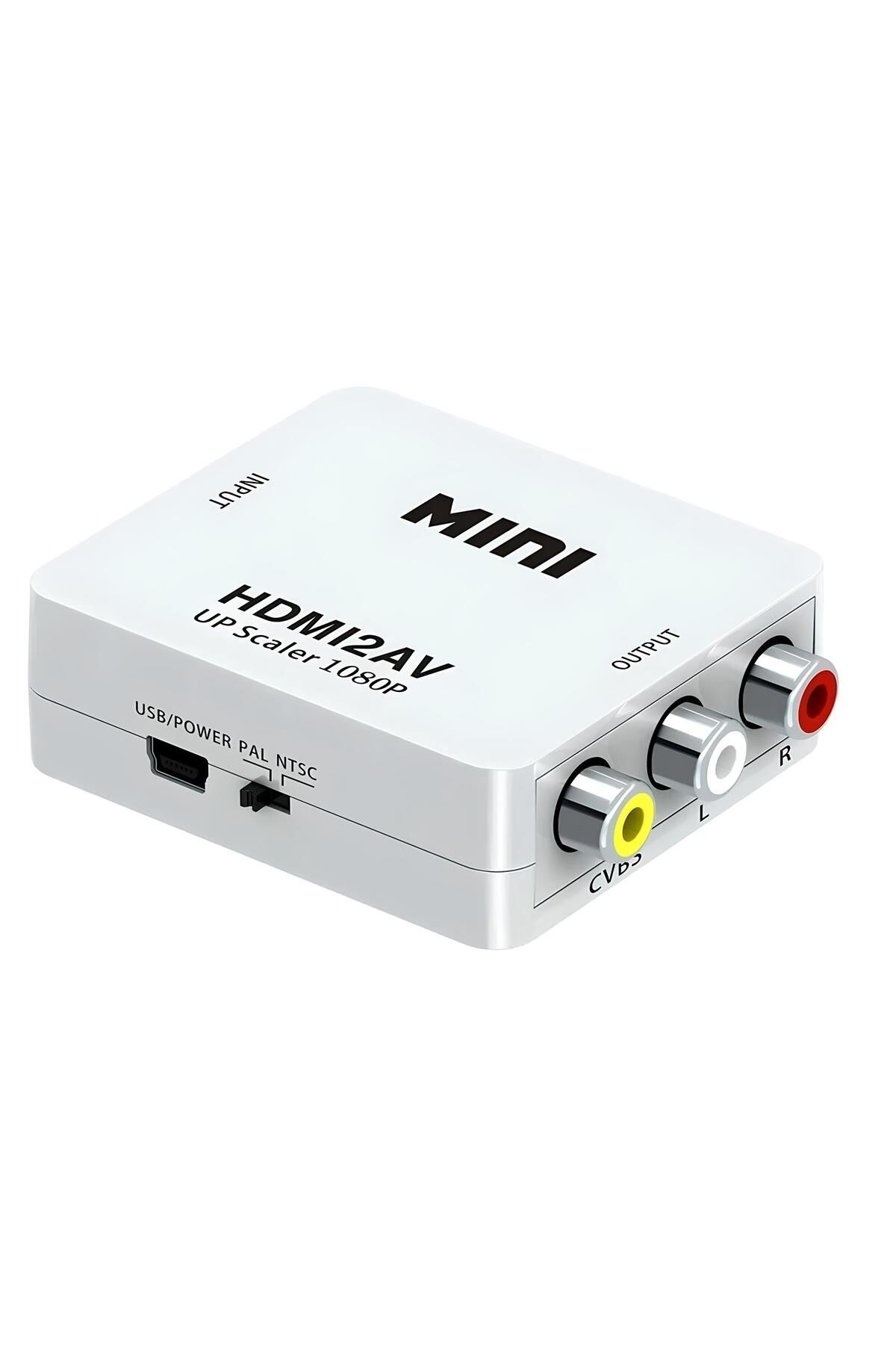 SpeedUF HDMI to AV Dönüştürücü Beyaz – HDMI2AV Eski TV Uyumlu RCA Çevirici Adaptör 1080p