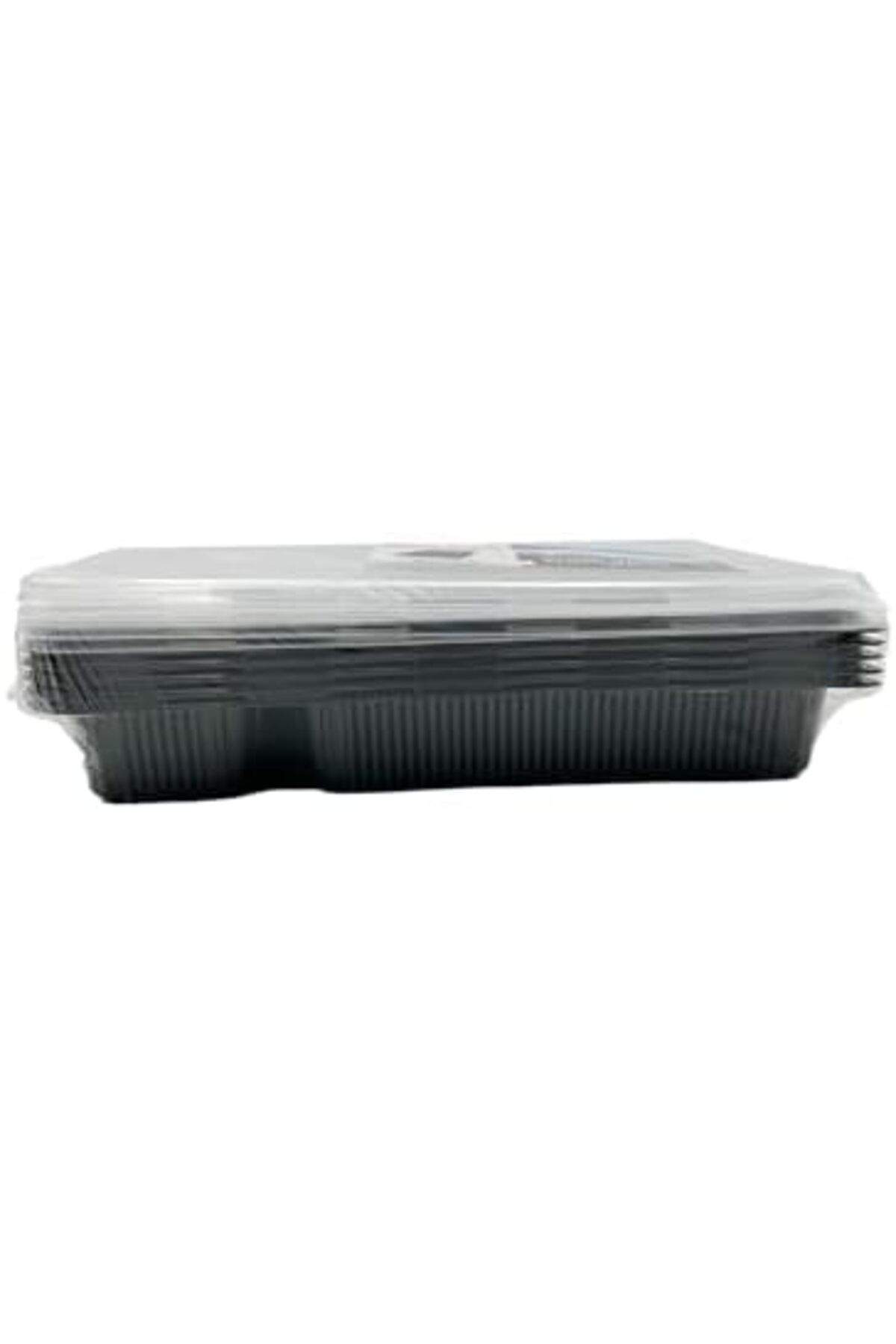 Ideal Pack-Black Base Rectangular 6-Compartment Food Containers with Lids – Pack of 5 4
