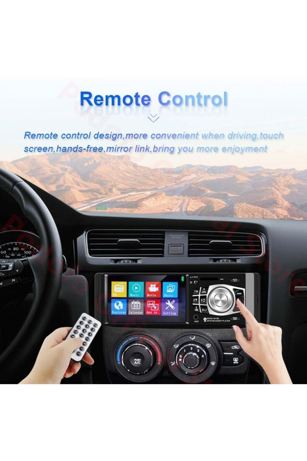 TECHSTAR-Player MP5 Techstar® 4012B, 1DIN, ecran HD de 4,1 inci, comenzi pe volan, telecomandă, Bluetooth 12