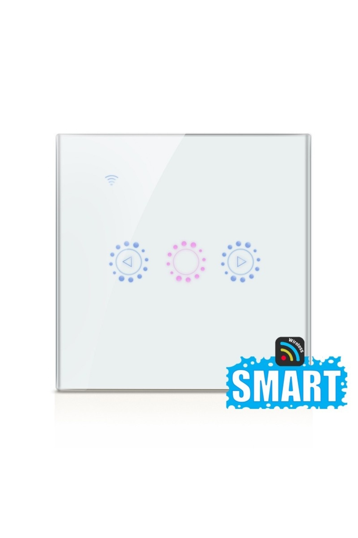 TECHSTAR-Întrerupător tactil inteligent ®, wireless 2,4 GHz, variator de intensitate, sticlă securizată, design modern, iluminare LED, 5