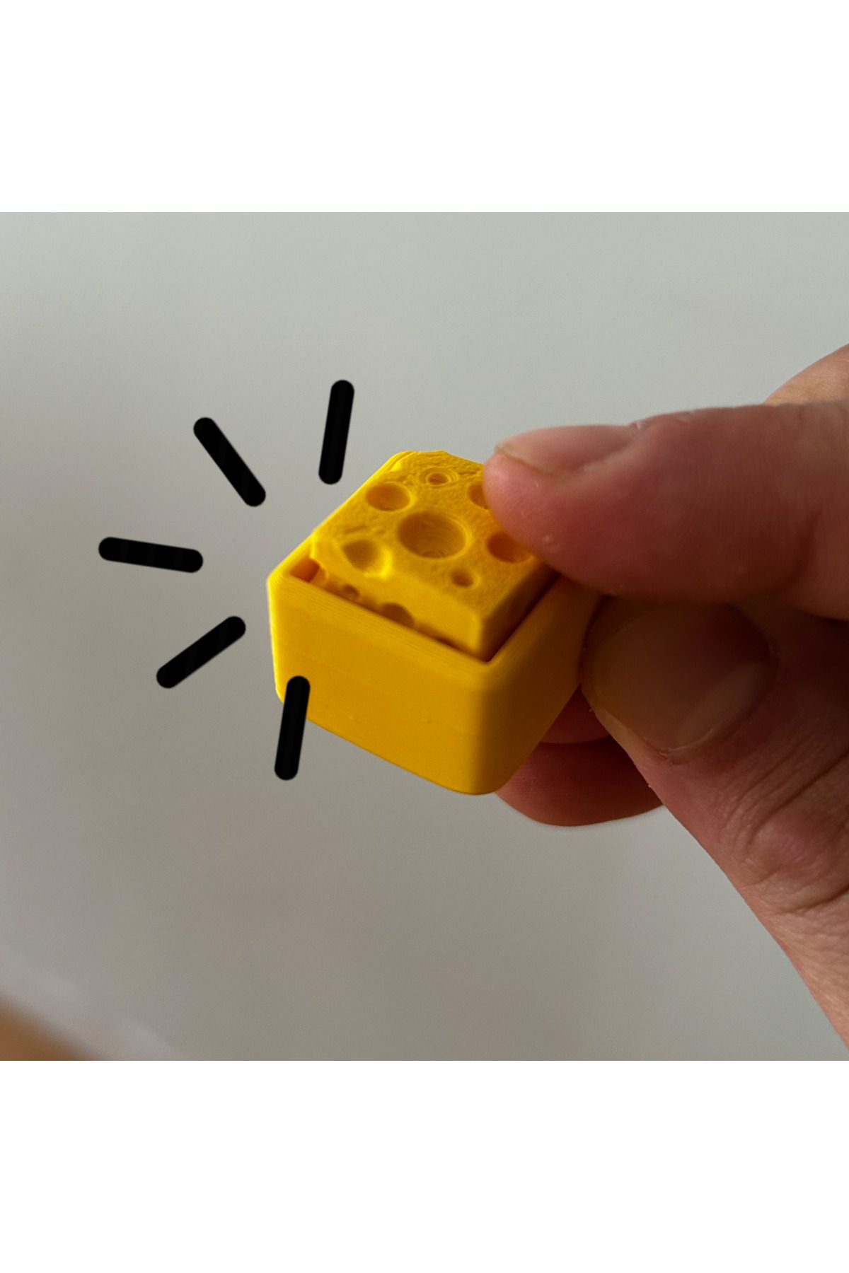 FLEXİ LAB CREATİVE Clikers Peynir Figürlü Basmalı Anahtarlık – Çanta Süsü Aksesuar