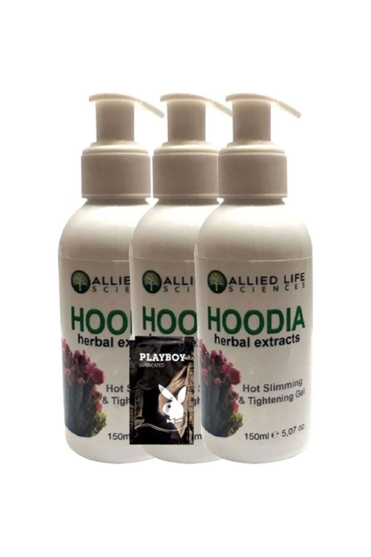 Emper Allied Life Sciences Hoodia Herbal Extracts Hot Slimming & Tightening 150 ml x 3 adet + Jel