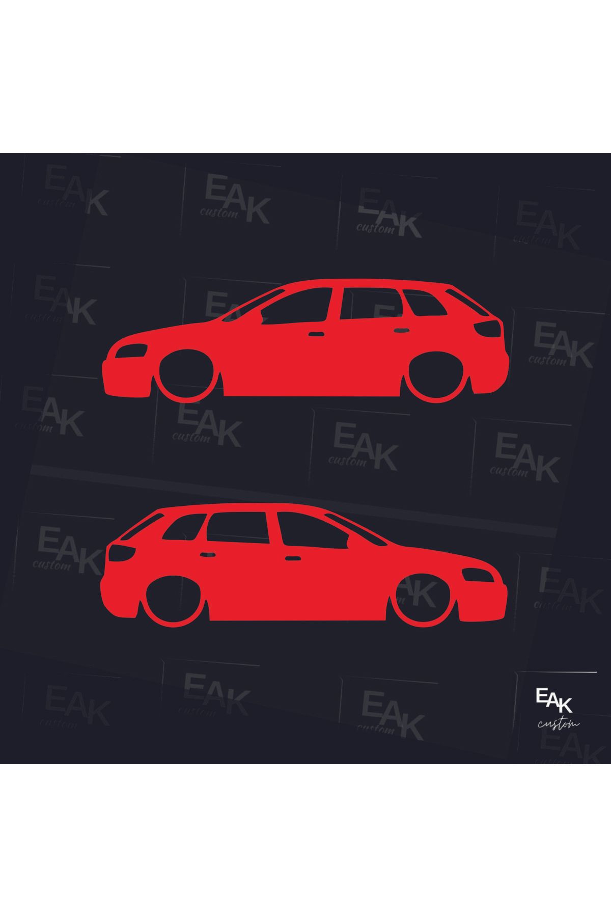 eakcustom AUDİ A3 oto sticker ( 18cm x 5cm)(2ADET)