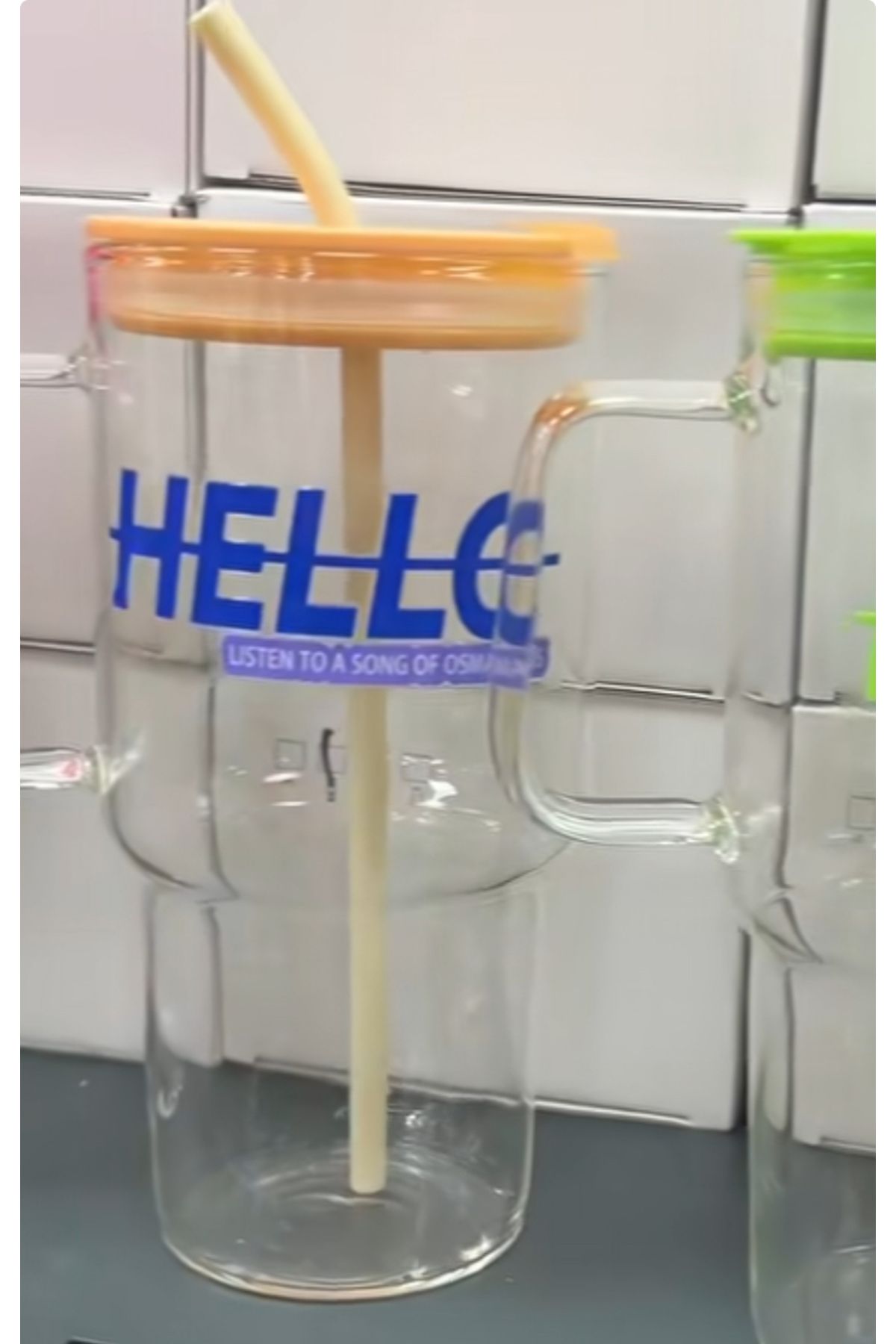ARCET Büyük Boy Cam Pipetli Bardak