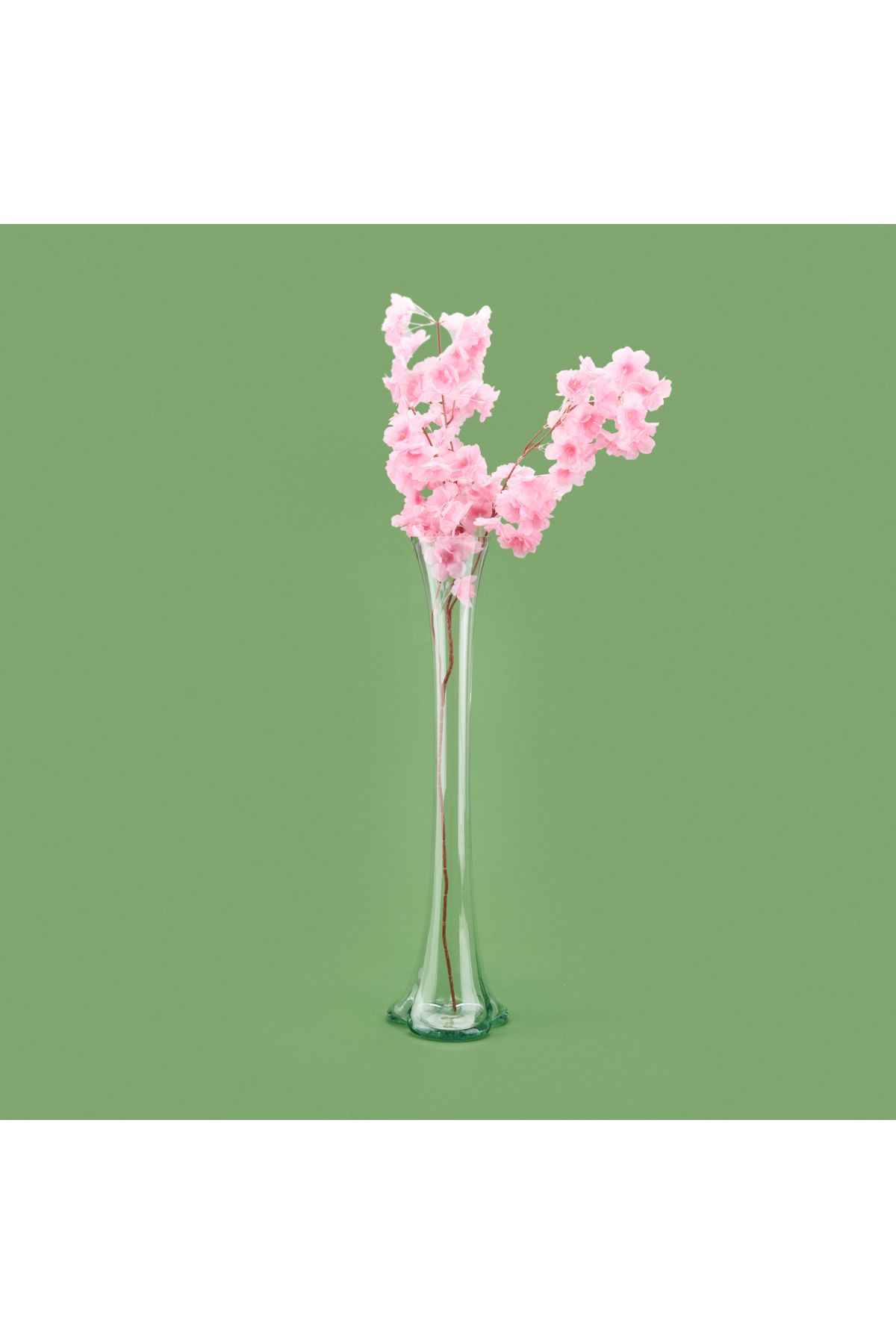 İpek İpek Fil Ayağı Vazo - Şeffaf - 60 cm