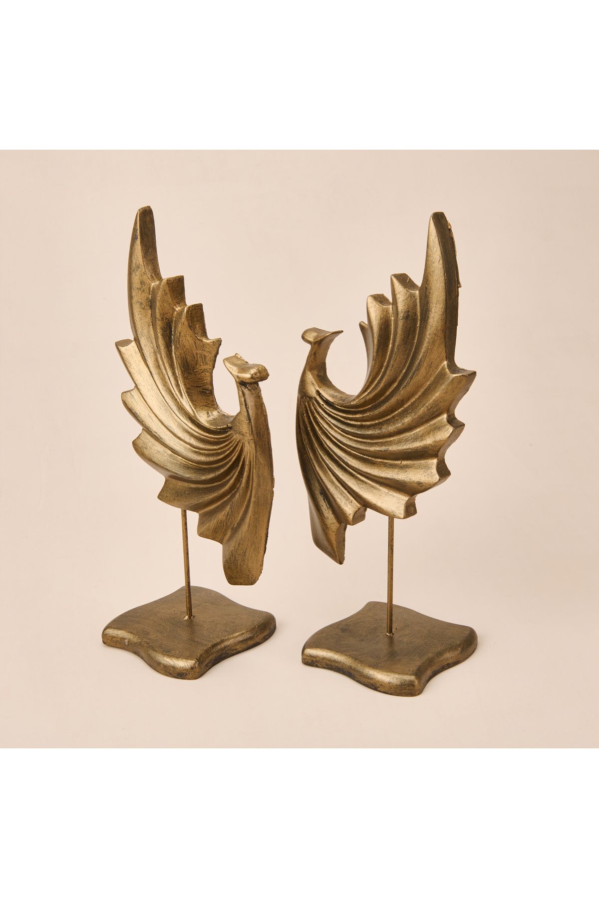 Evidea Deco Dragon 2'li Dekor - Gold - 32 cm
