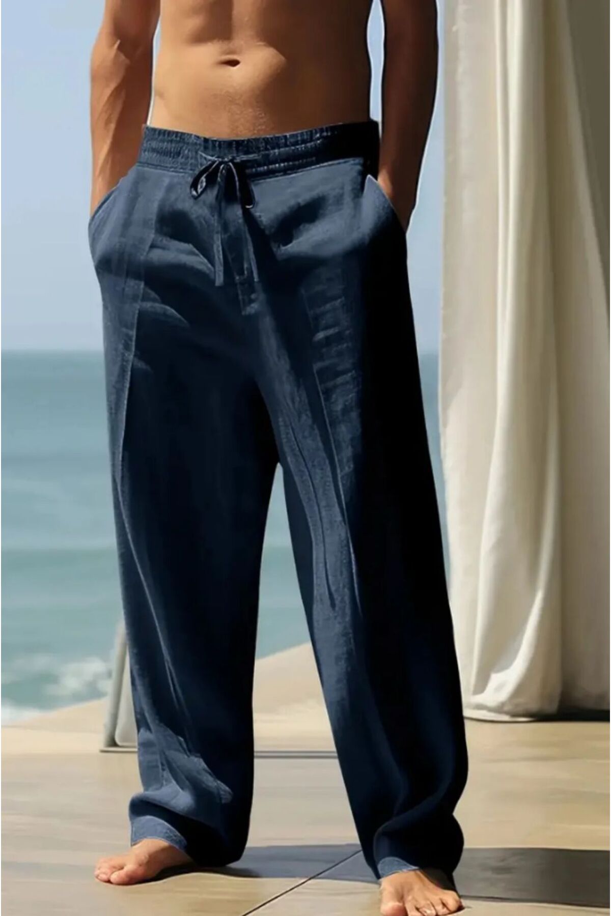 Butik ROSS RELAXED FİT MUSLİN KUMAŞ PANTOLON