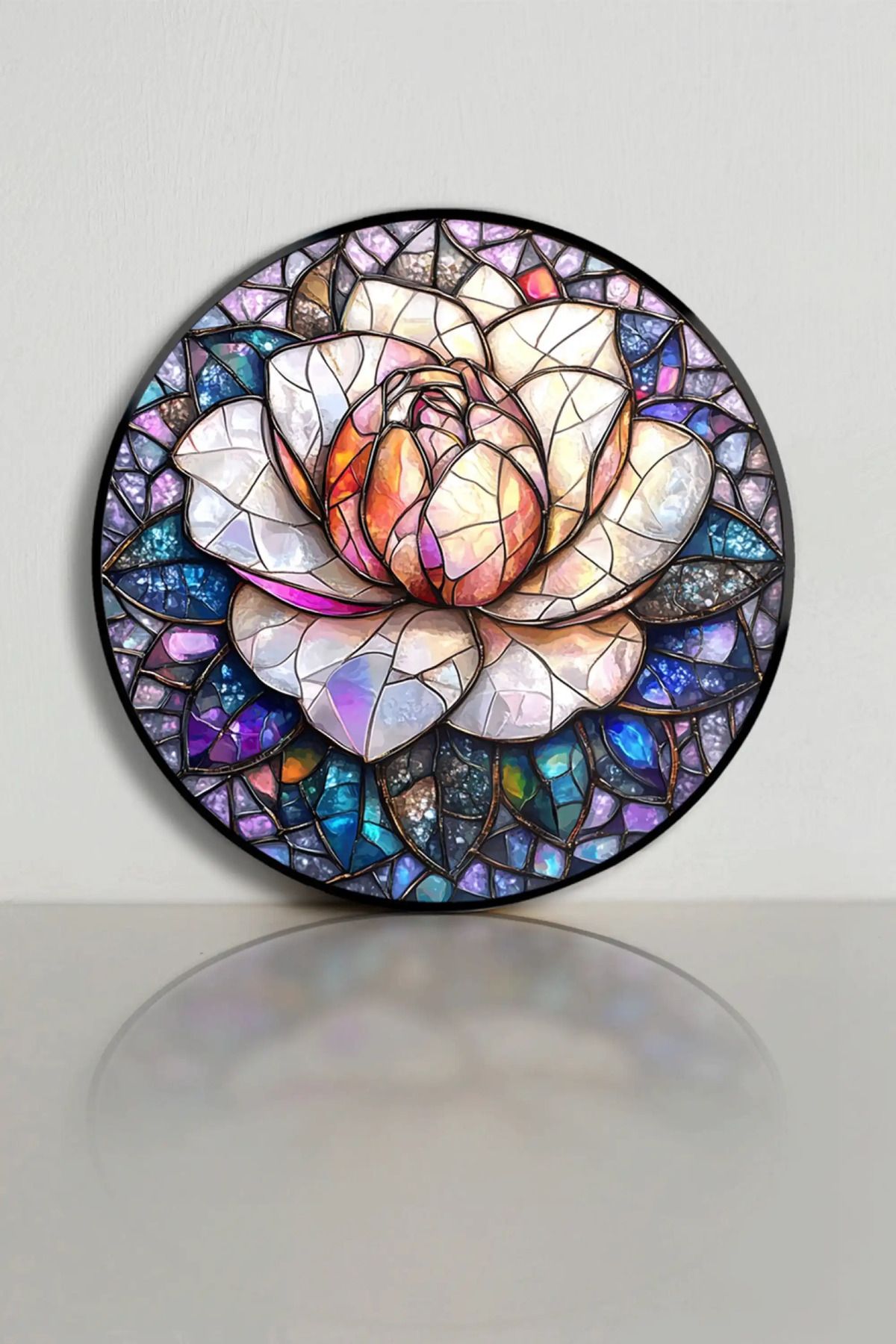 bds art sanatı evinize taşır Lotus Çiçeği Vitray Spektrum™ Stained Glass Serisi