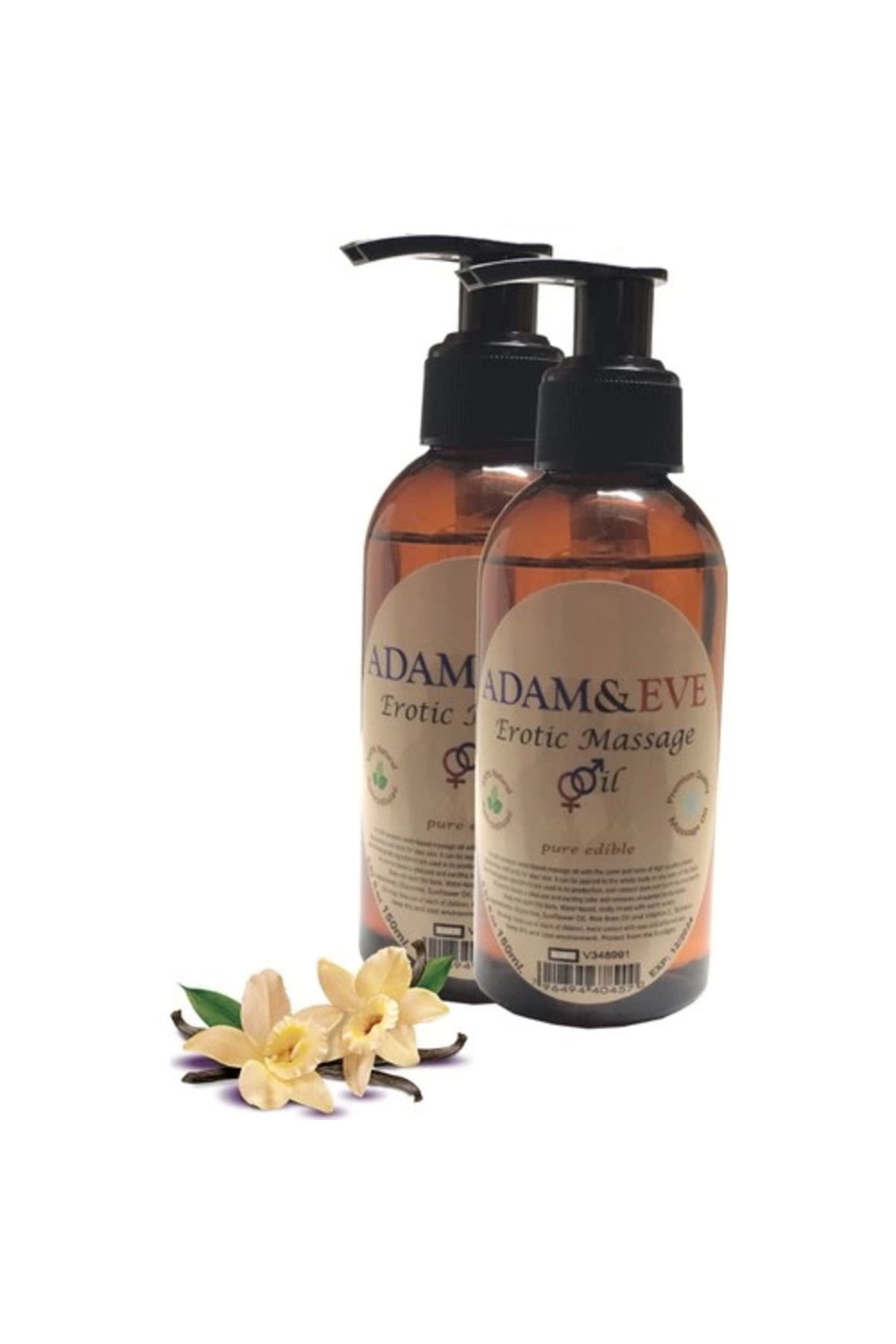 Emper Adam & Eve Vanılla Massage Oil 2 Adet Vanilya Aromalı Vücut Masaj Yağı