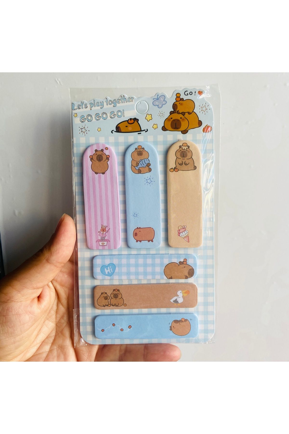 synshop Capybara Kapibara Figür Postit Yapışkanlı Not Kağıt Etiket Seti