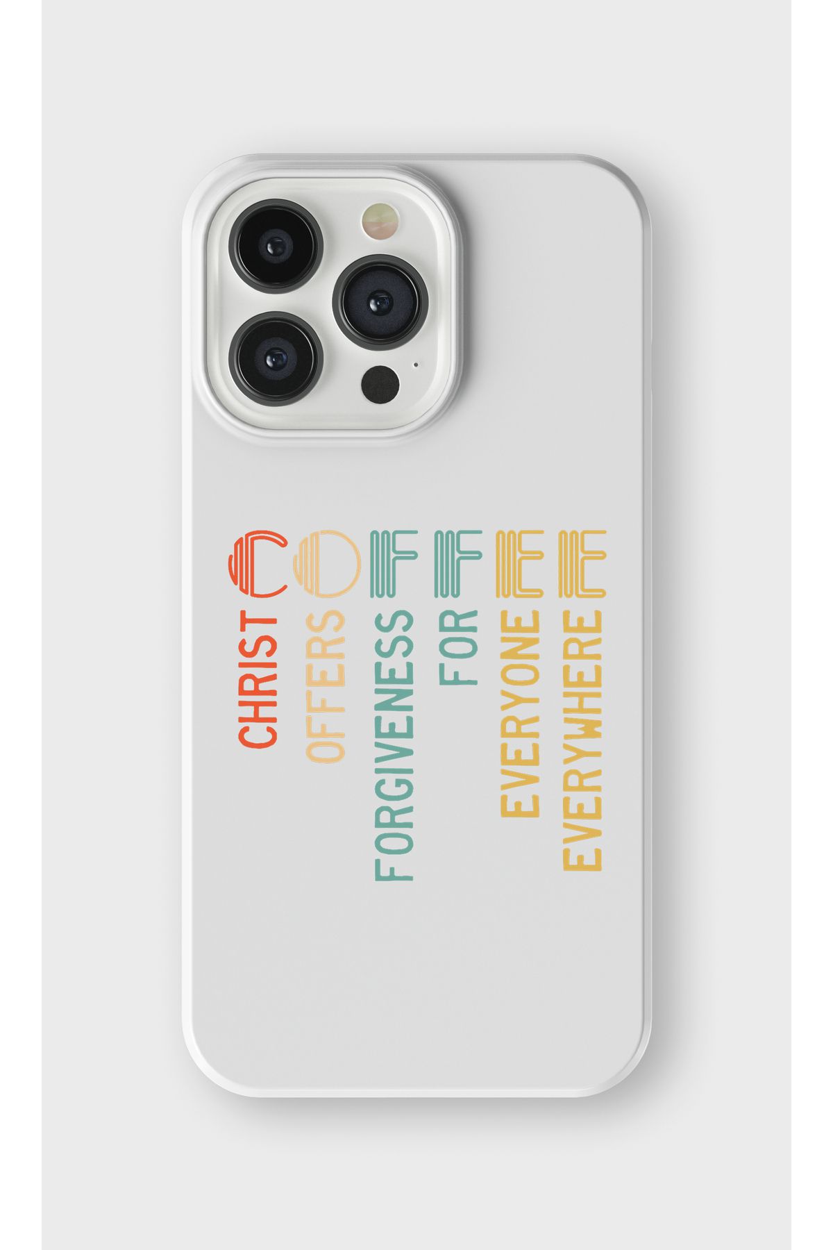 lelia iPhone 16 Pro Max Uyumlu Akrostiş Coffee Tasarımlı İçi Kadife Lansman Beyaz Silikon Kılıf
