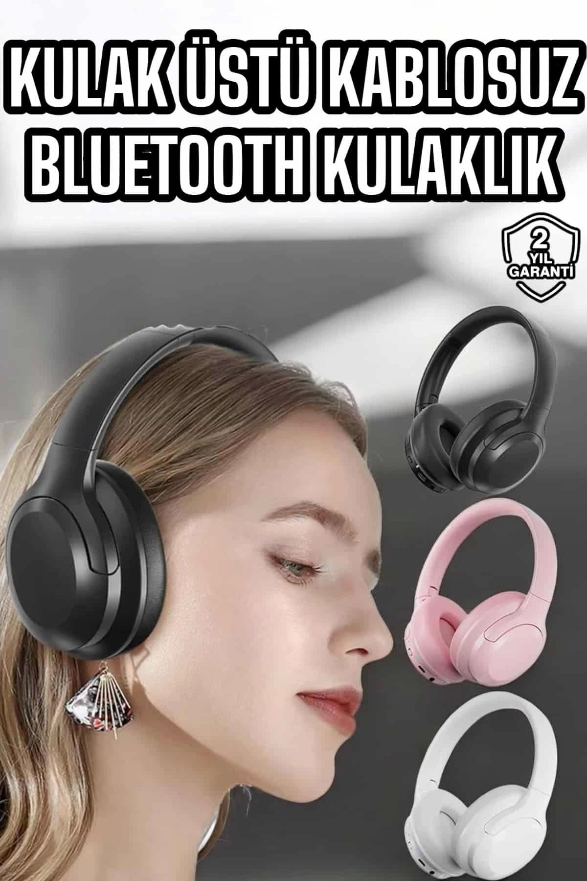 Vemora Kablosuz Bluetooth Kulaklık ANC/ENC Destekli Kulak Üstü Yüksek Ses Kaliteli