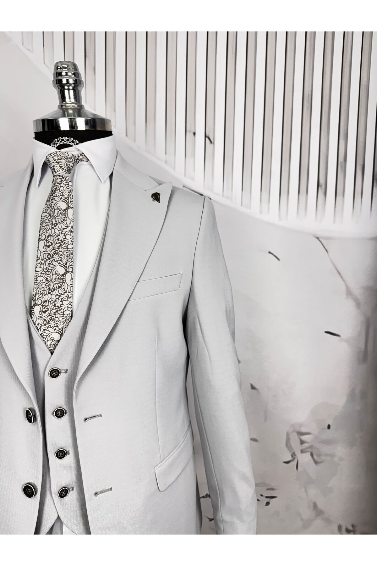 Dupont Slim Fit Çift Düğme Yelekli Takım Elbise
