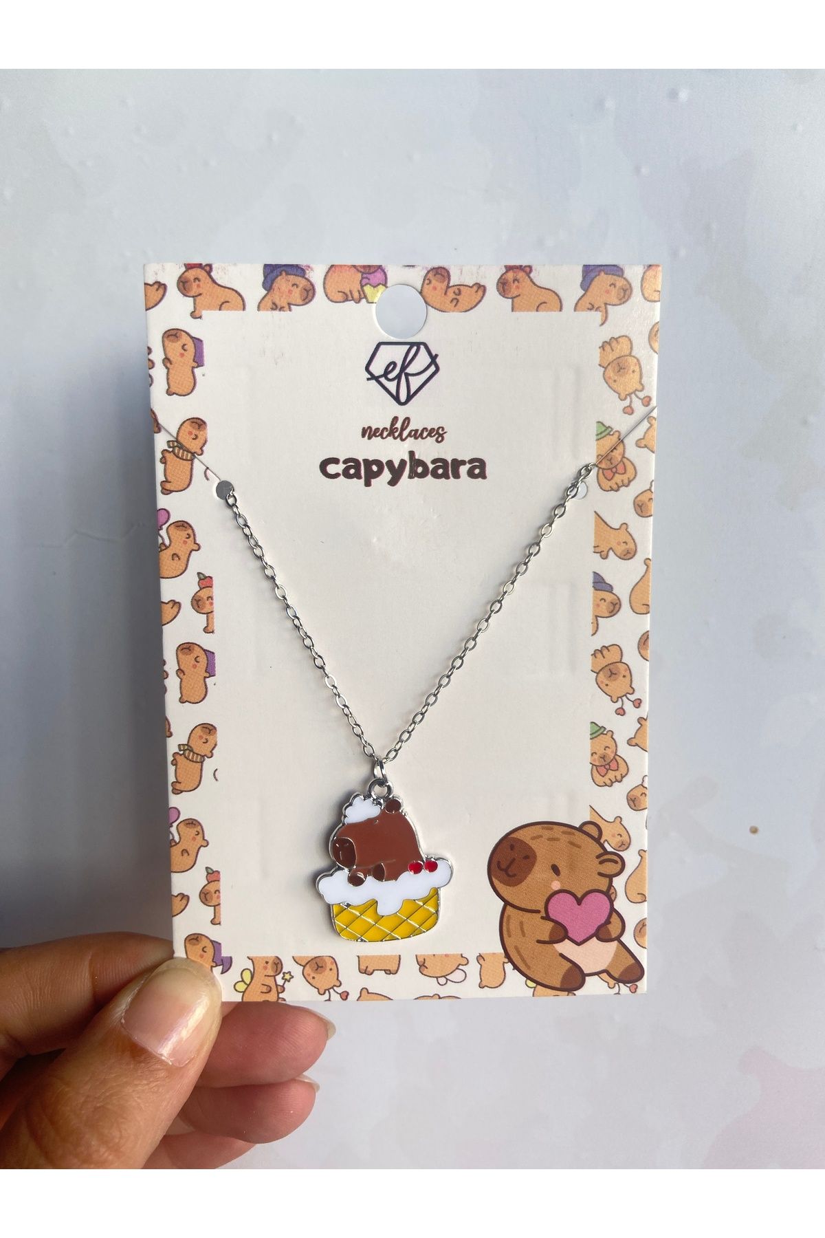 synshop Capybara Kapibara Figür Kolye Kadın Genç Kız Çocuk