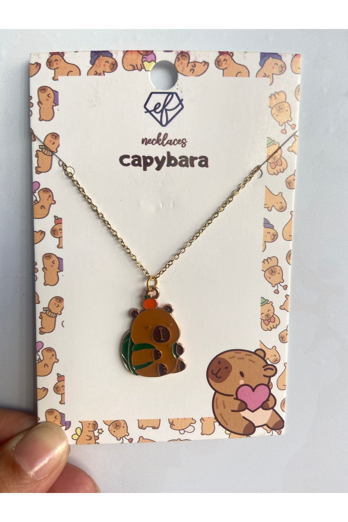 synshop Capybara Kapibara Figür Kolye Kadın Genç Kız Çocuk