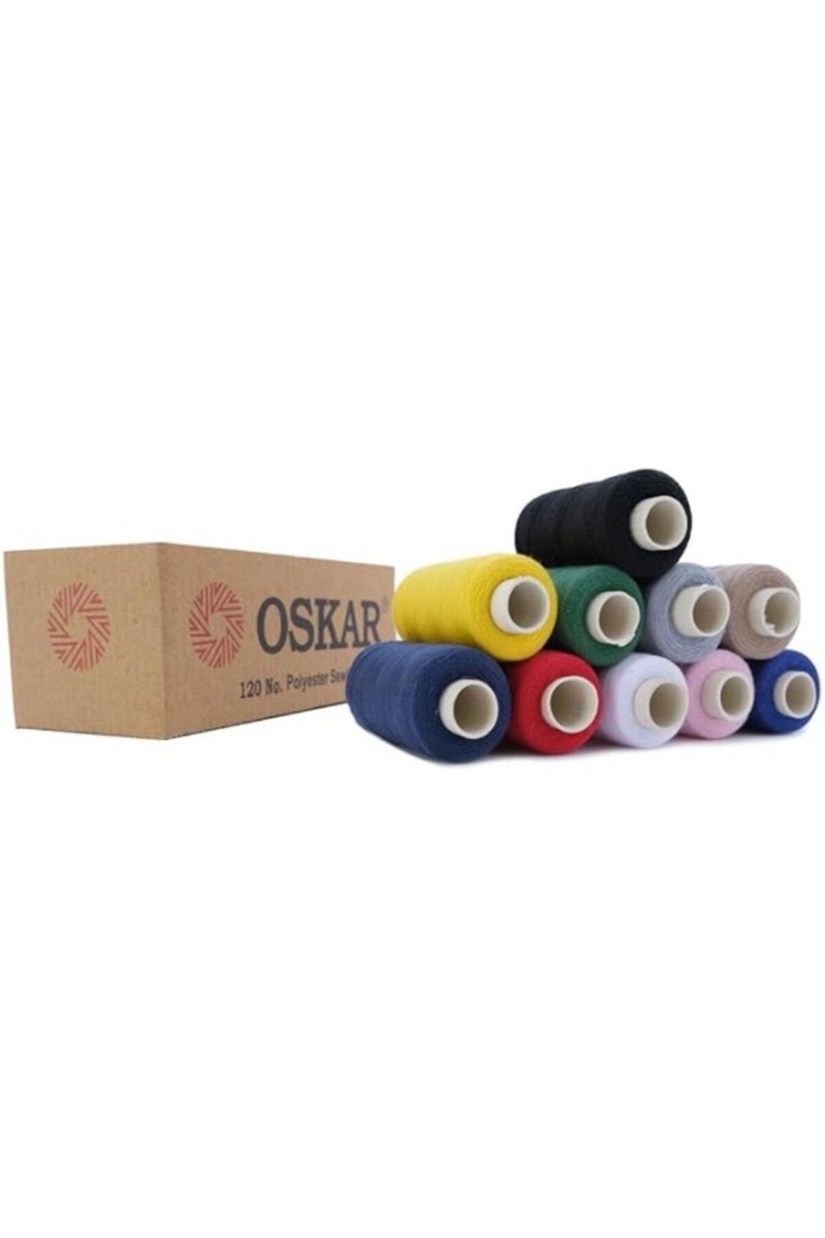 ShopZum 120 No Karışık Renkli Dikiş Ipliği 10 Lu - Küçük Boy Dikiş Ipi (250-300M)