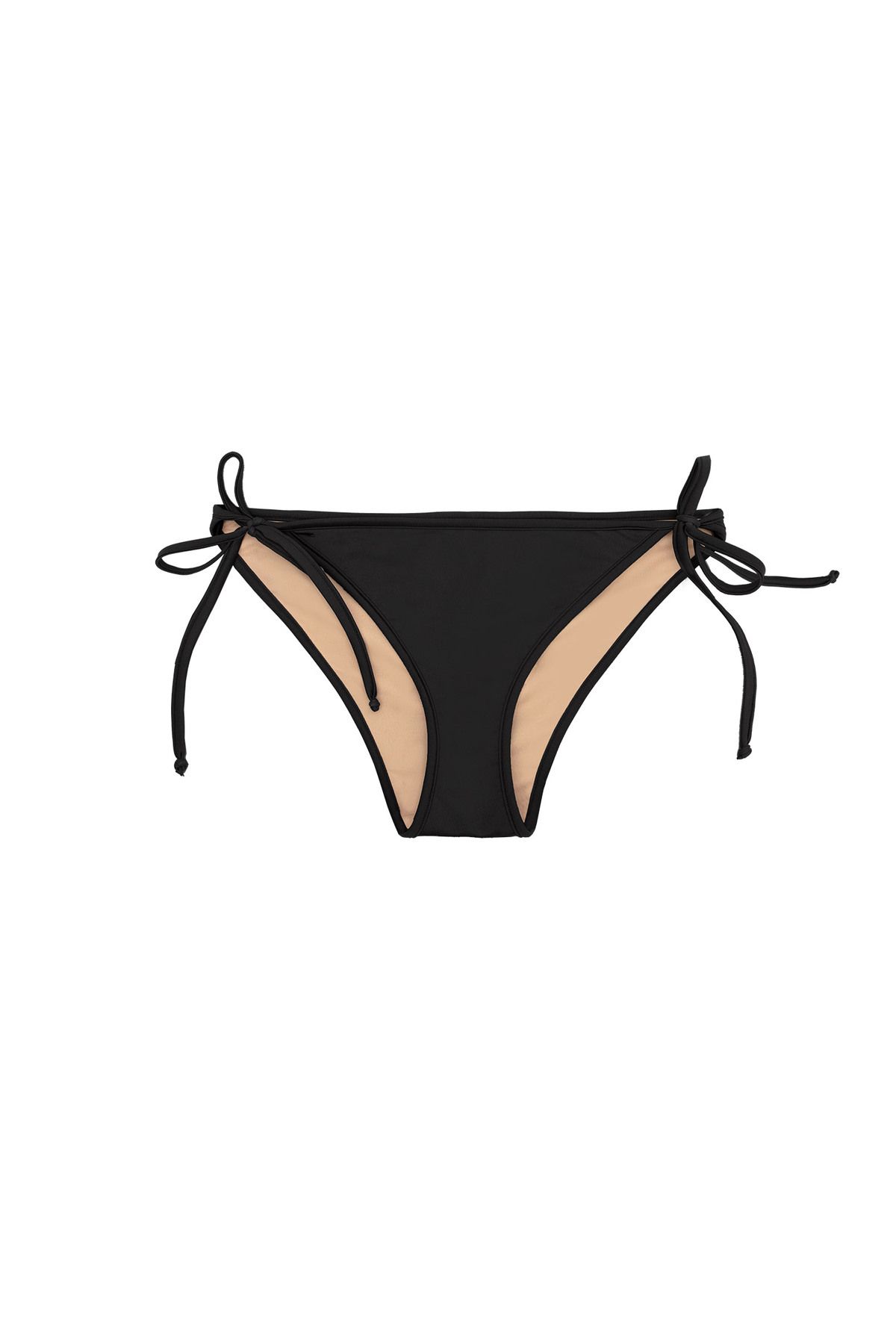 Ayma Active-Black Drawstring Triangle Bikini Bottom 8