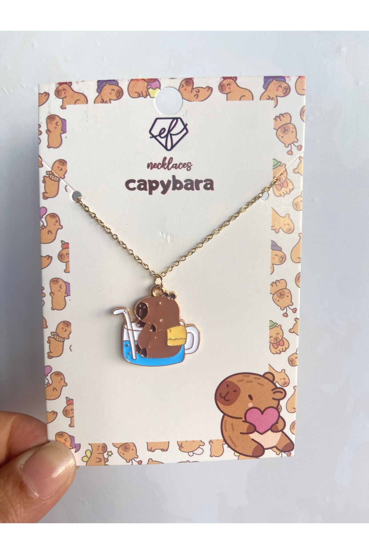 synshop Capybara Kapibara Figür Kolye Kadın Genç Kız Çocuk