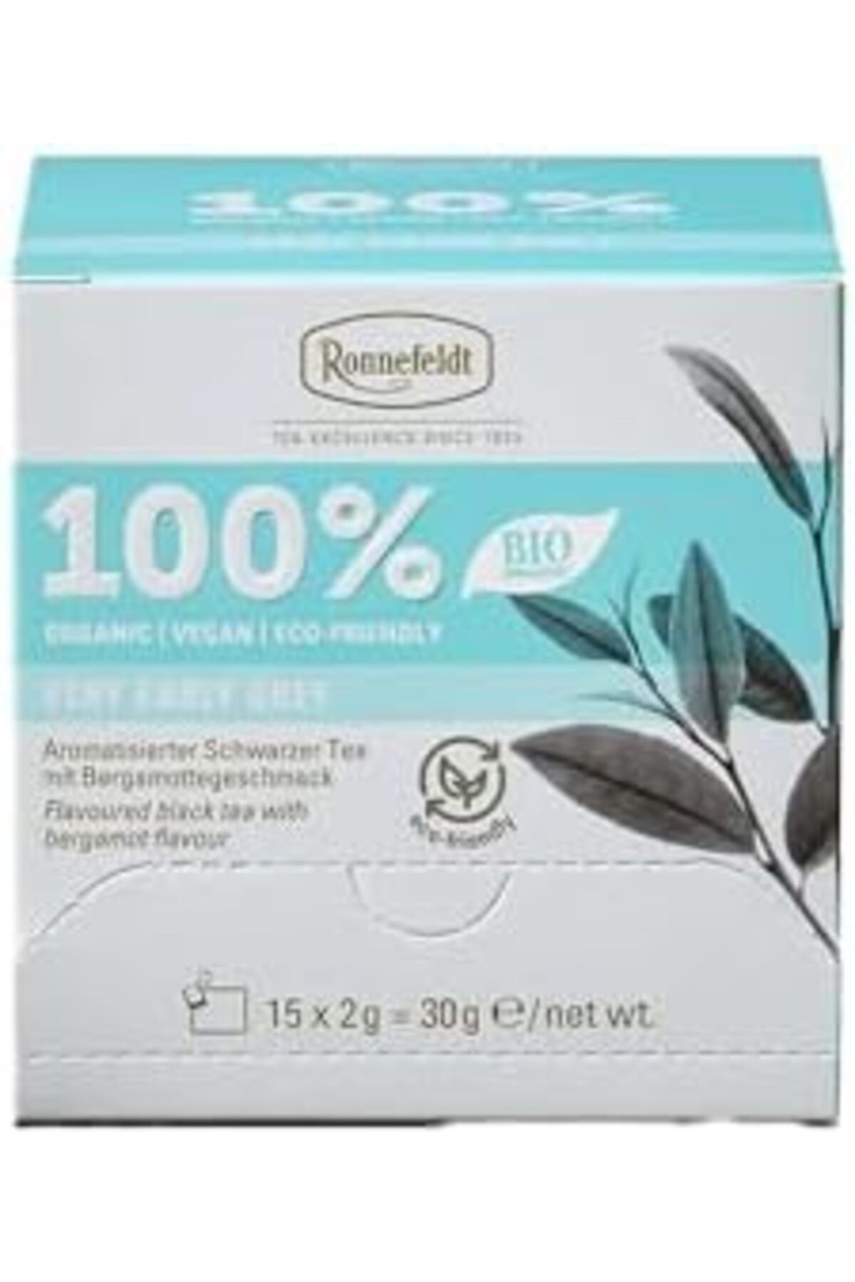 Ronnefeldt-Very Early Grey 100% Bio, Case of 8 Boxes | Each Box Contains 15 Tea Bags 1