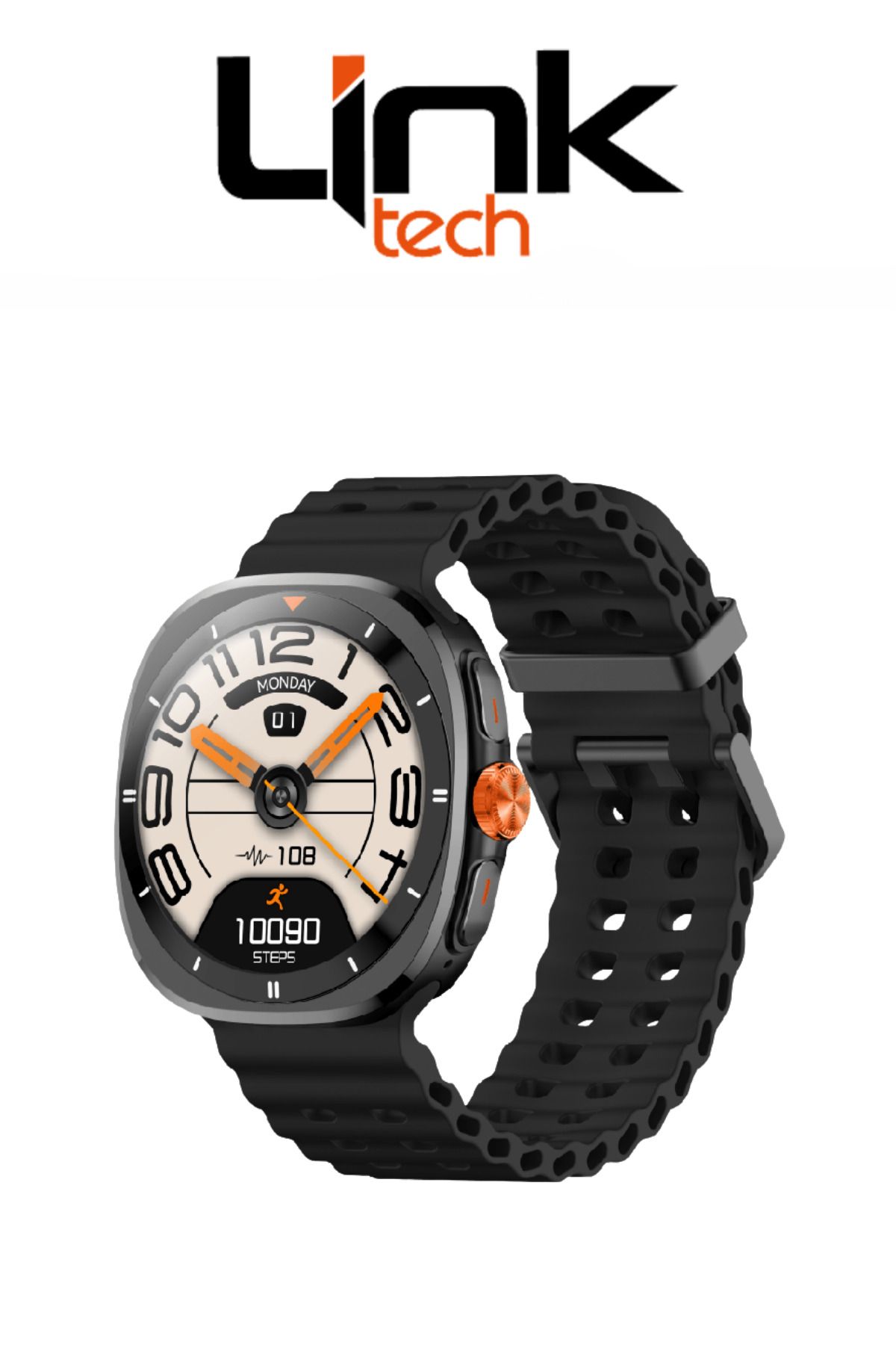 Linktech S106 Premium LT Watch 46mm Süper Amoled IP68 Suya Dayanıklı Akıllı Saat (KVK TÜRKİYE GARANTİLİ)
